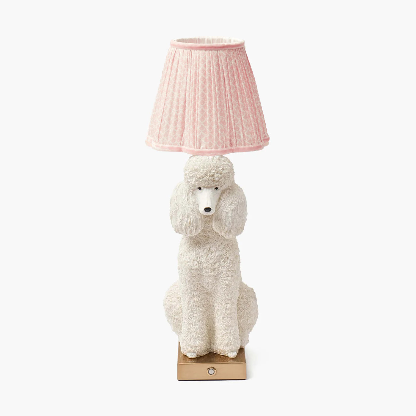 Fifi Poodle Rechargeable Lamp with Pink Lotus Shade (18cm)