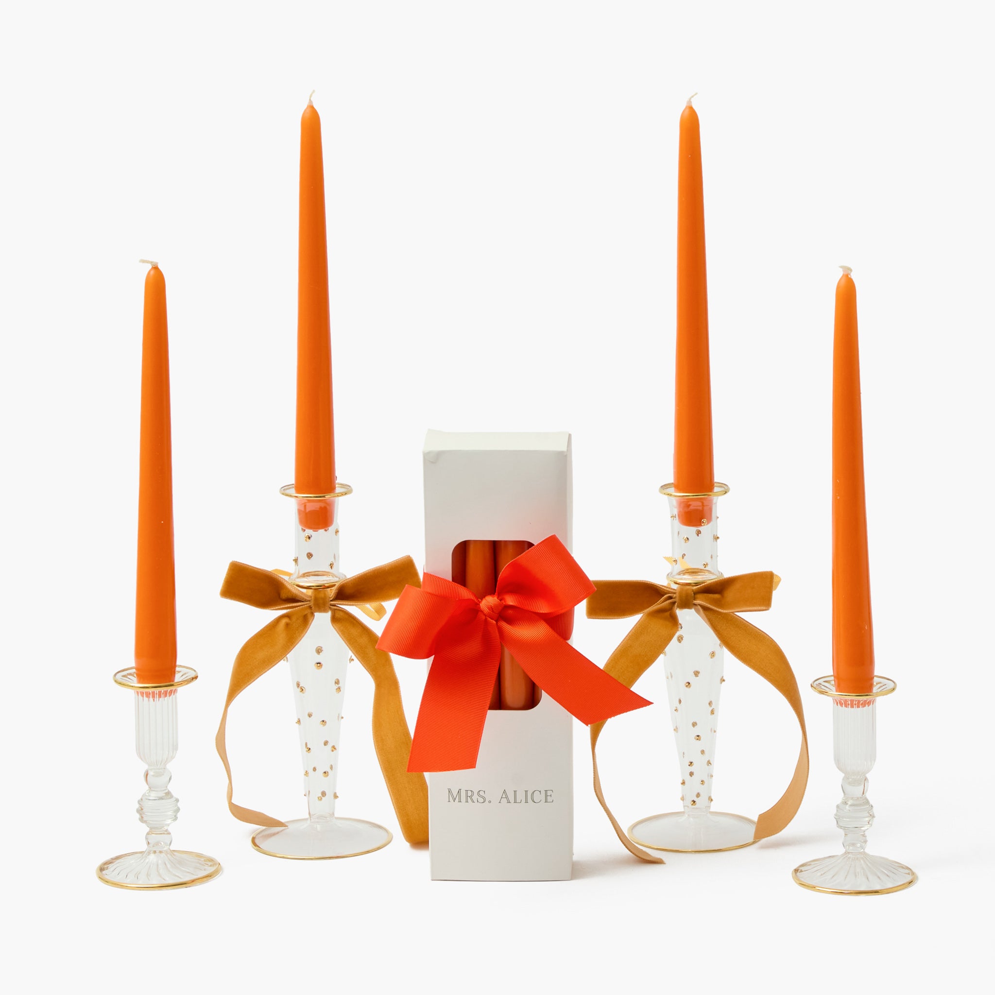 Burnt Orange Candles (Set of 8)