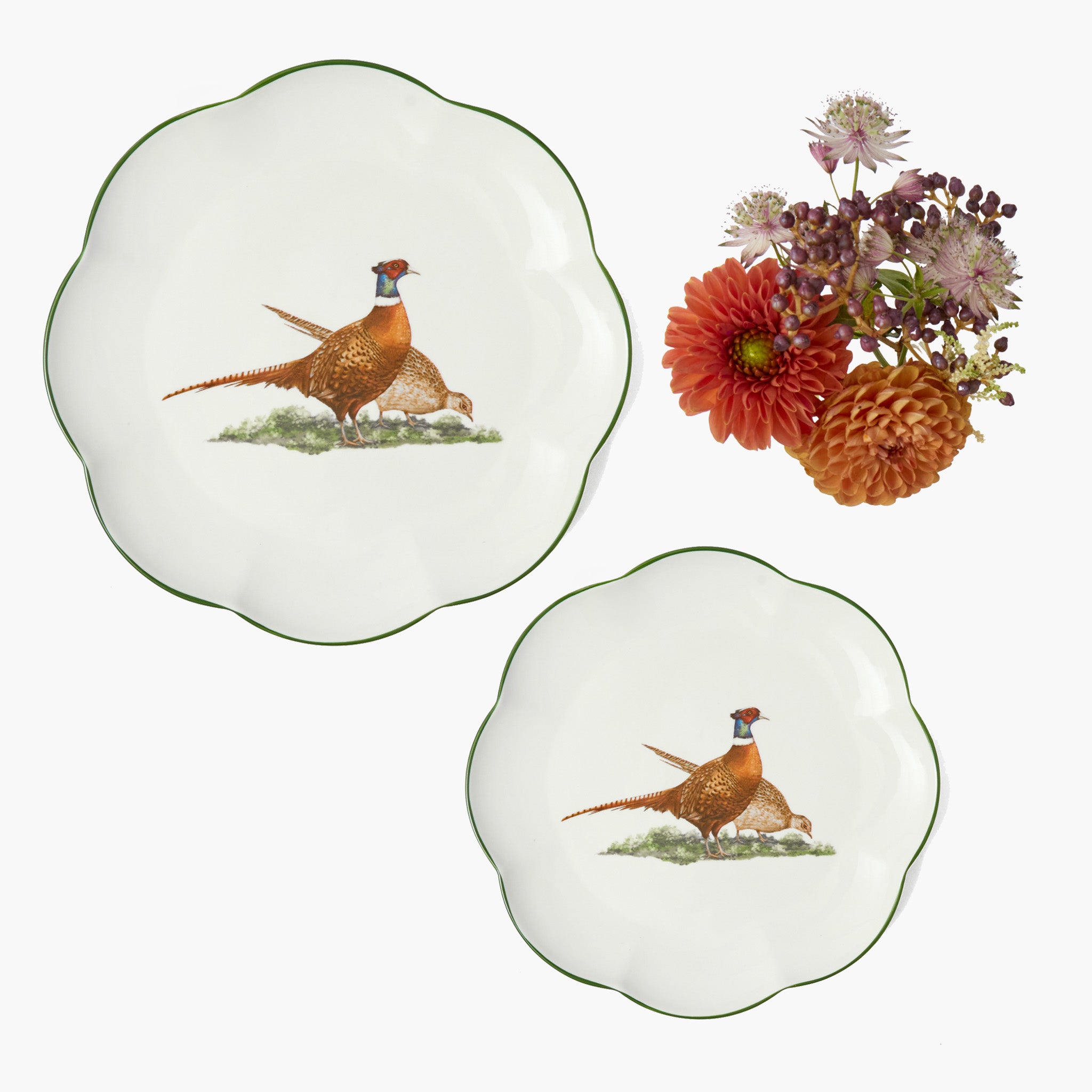 Scalloped Pheasant Starter Plate
