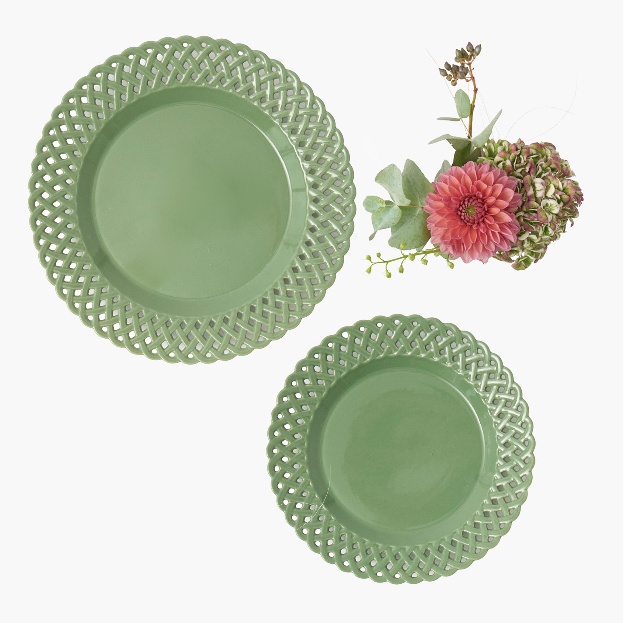 Sage Basketweave Starter Plate