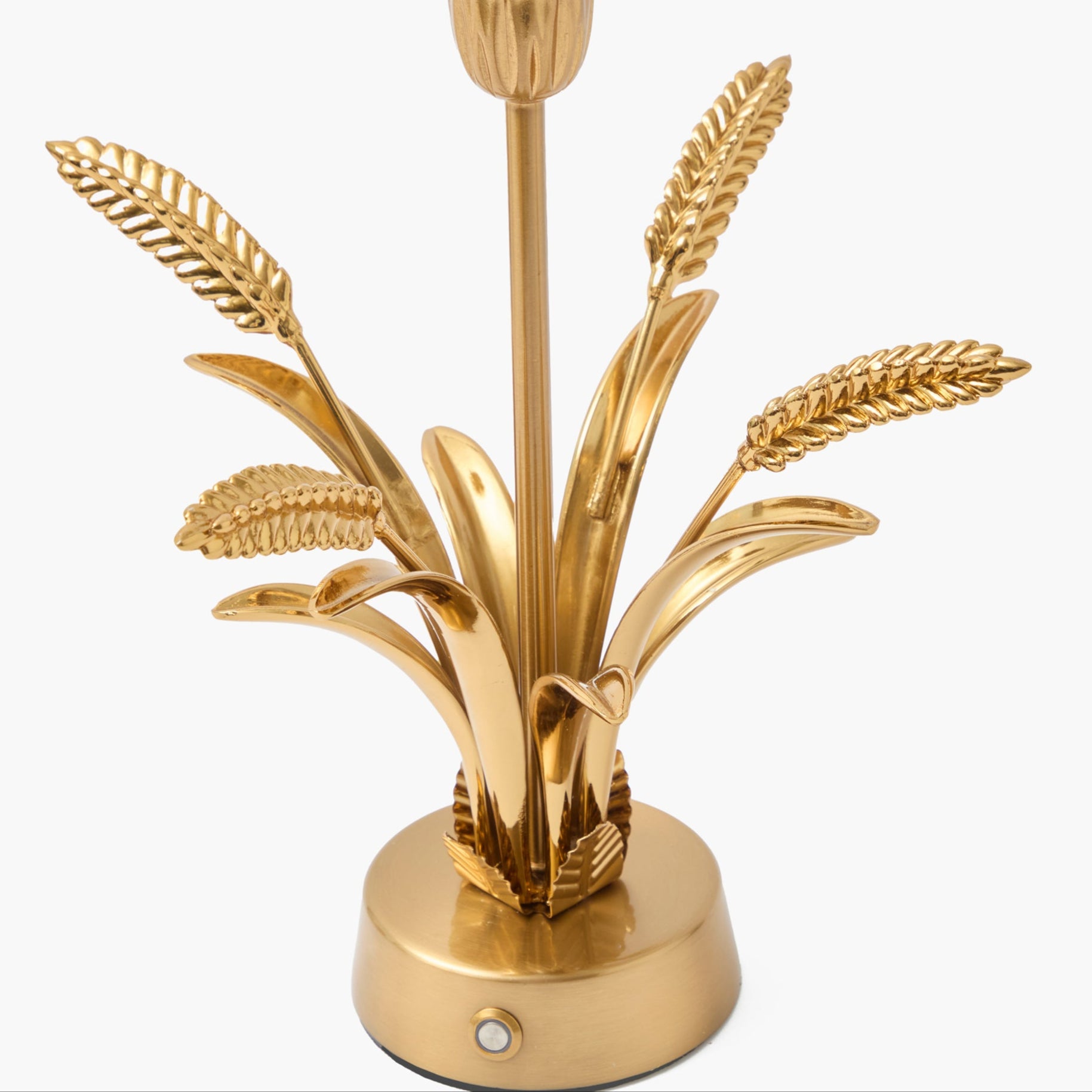 Corn Sheaf Rechargeable Lamp with Caramel Silk Shade (18cm)