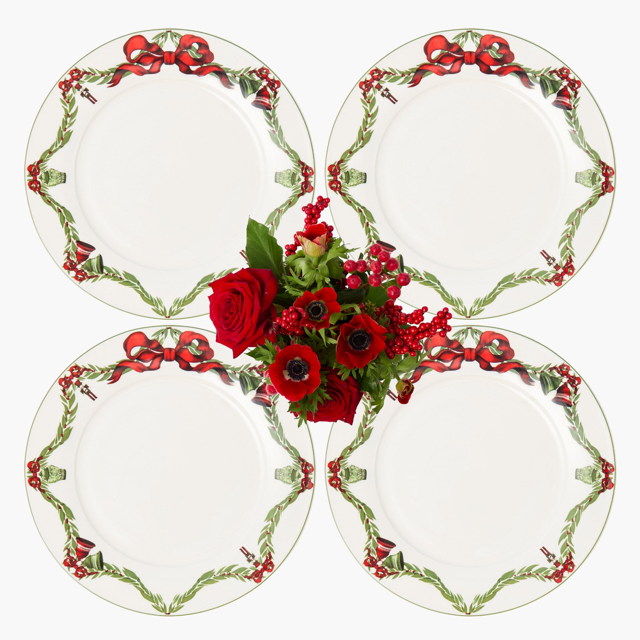 Christmas Garland Dinner Plate (Set of 4)