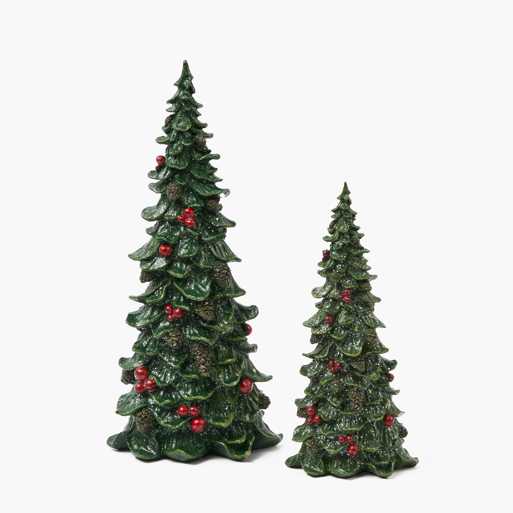 Christmas Tree with Red Berries (Pair)