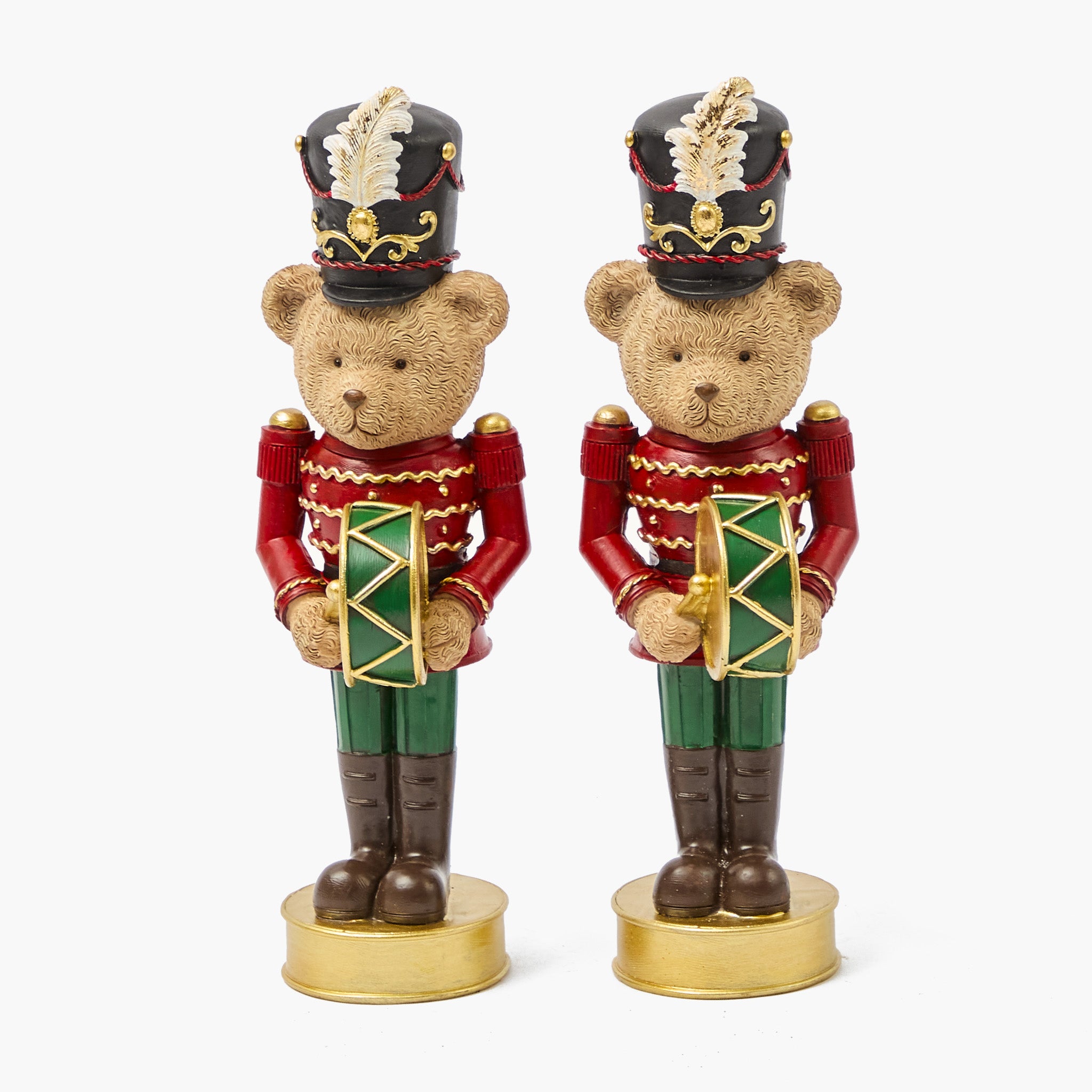 Teddy Bear Nutcracker Soldiers (Pair) - 26cm