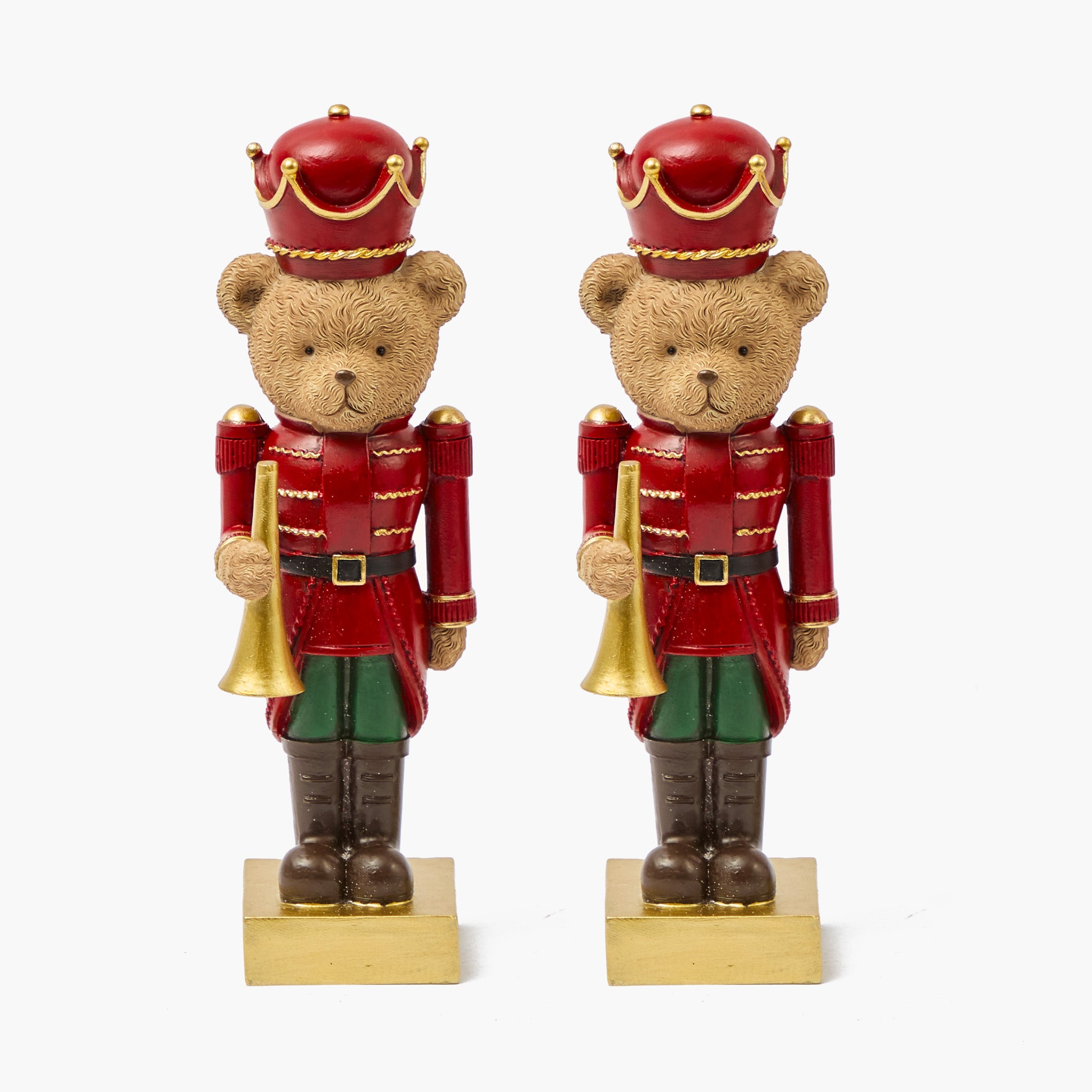 Teddy Bear Nutcracker Soldiers (Pair) - 26cm
