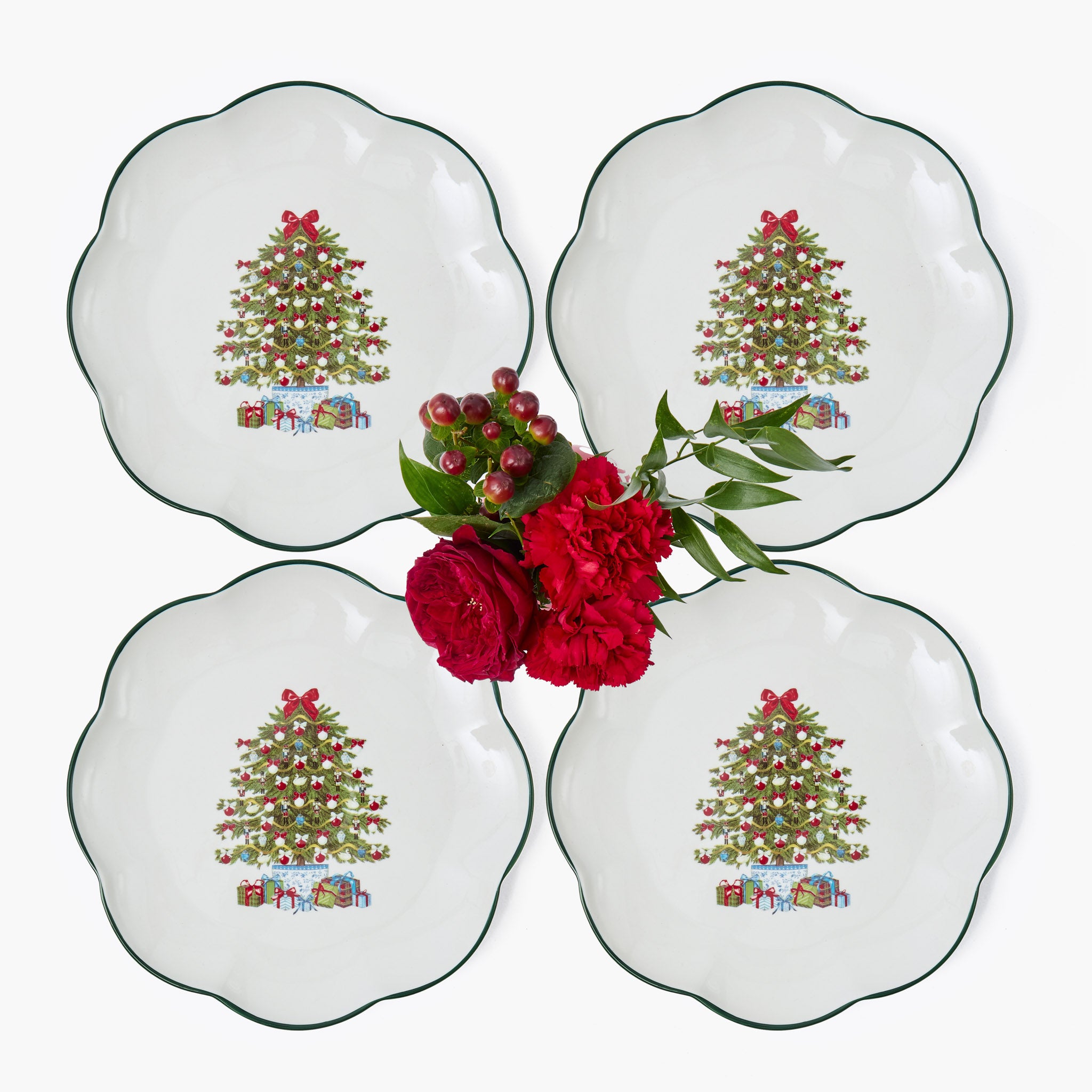 Mrs. Alice Christmas Tree Starter Plate (Set of 4)
