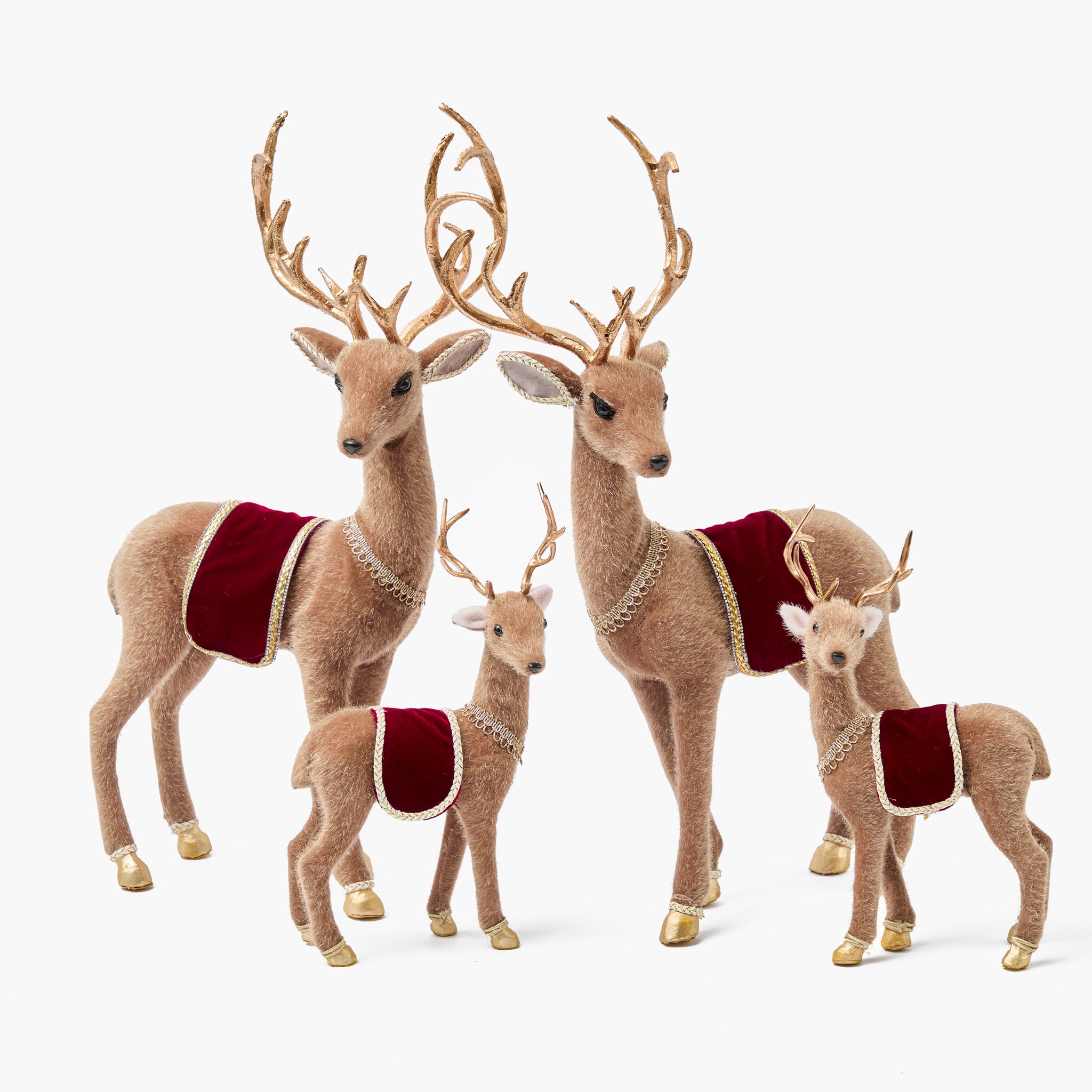 Large Taupe & Gold Deers (Pair)