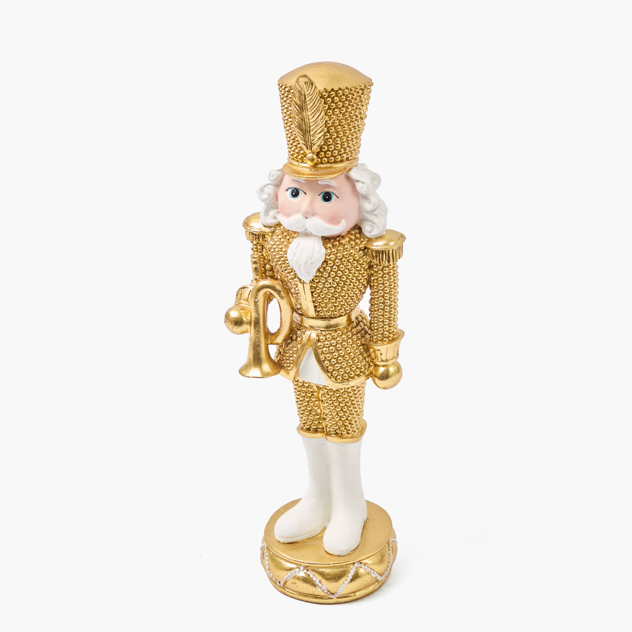 Gold Beaded Nutcracker (Pair)