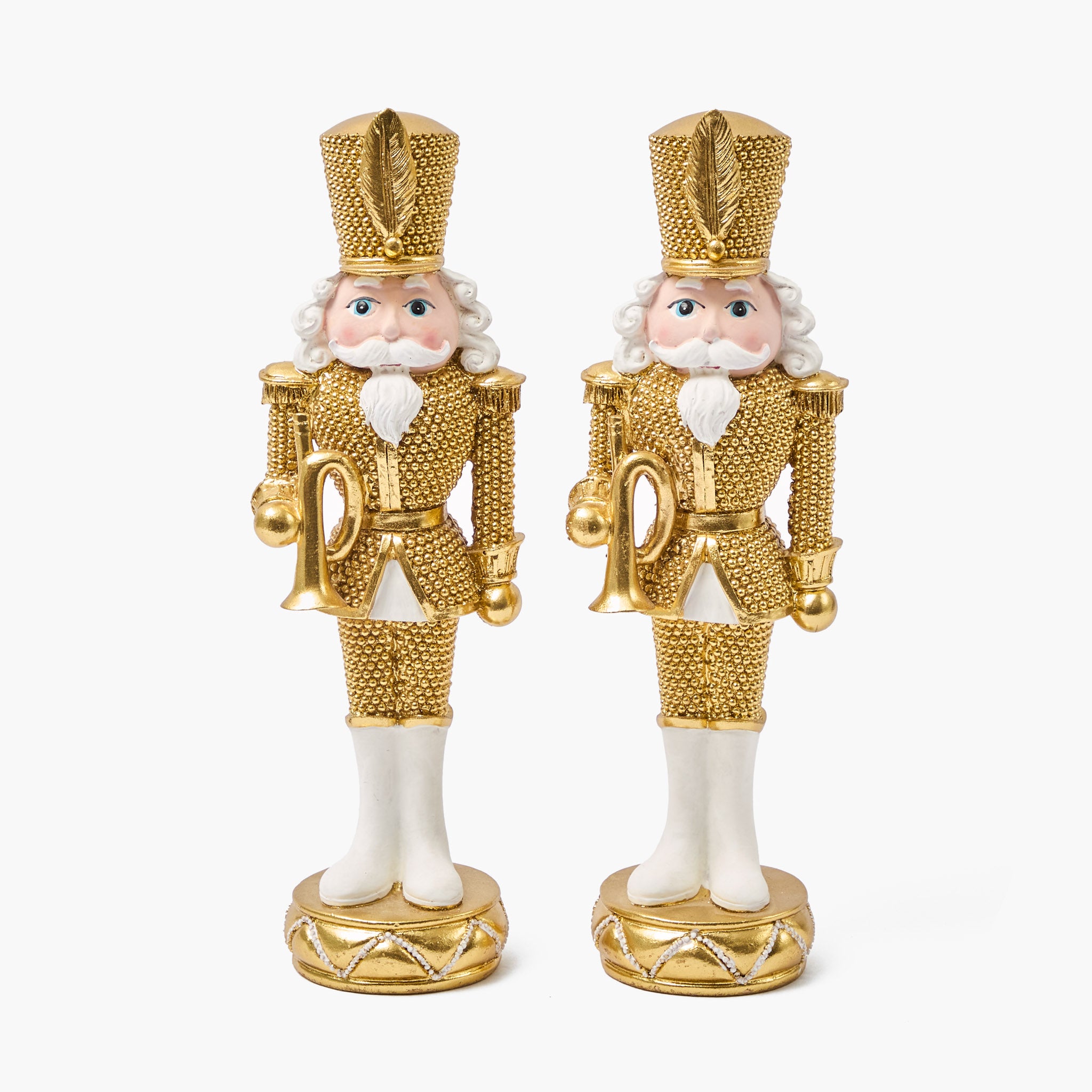 Gold Beaded Nutcracker (Pair)