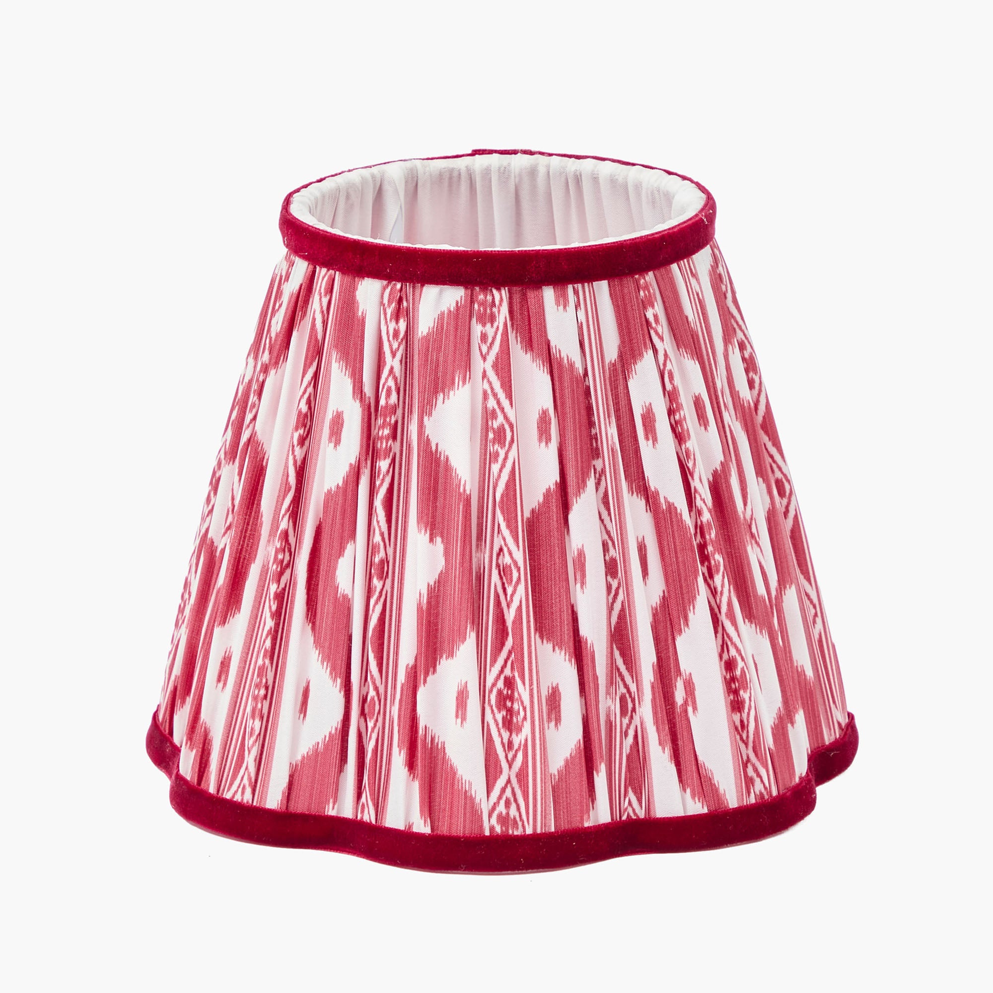 Red Ikat Lampshade (18cm)