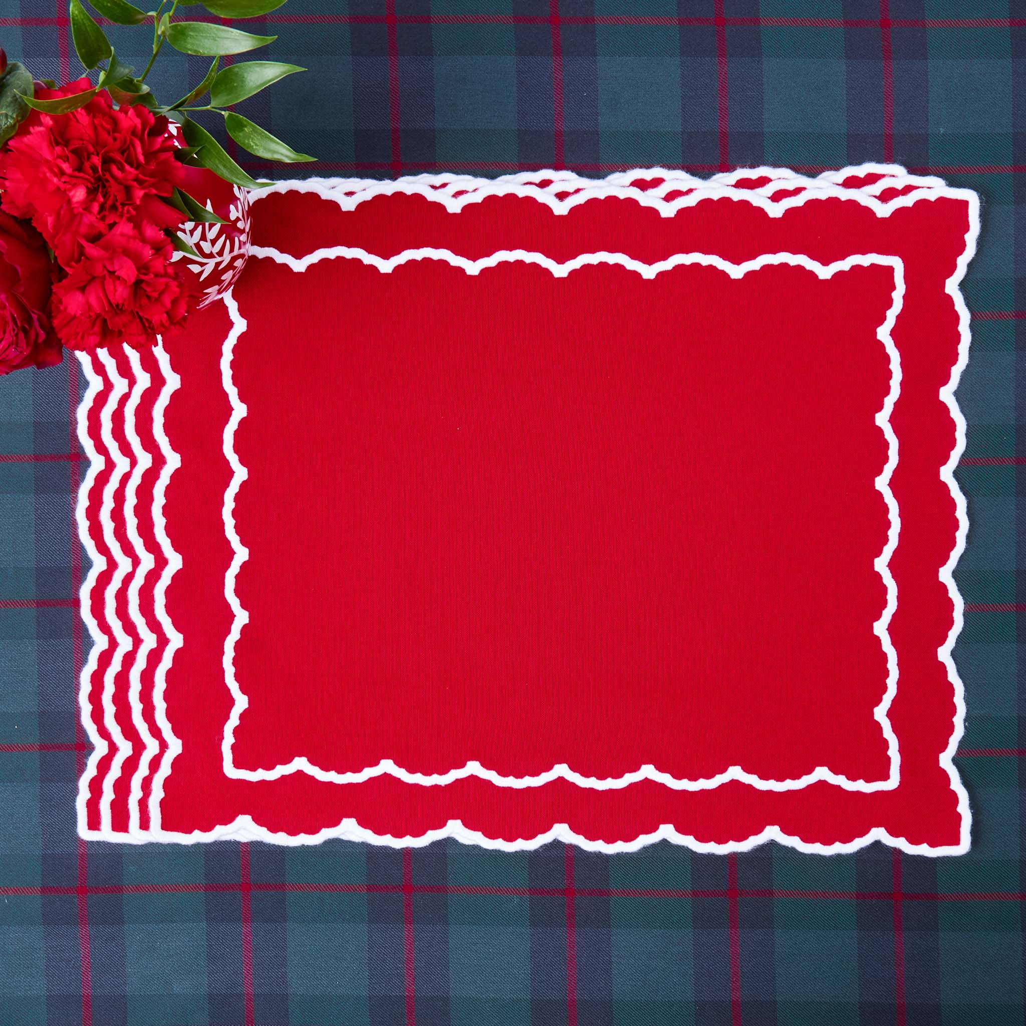 Elizabeth Red Placemats (Set of 4)