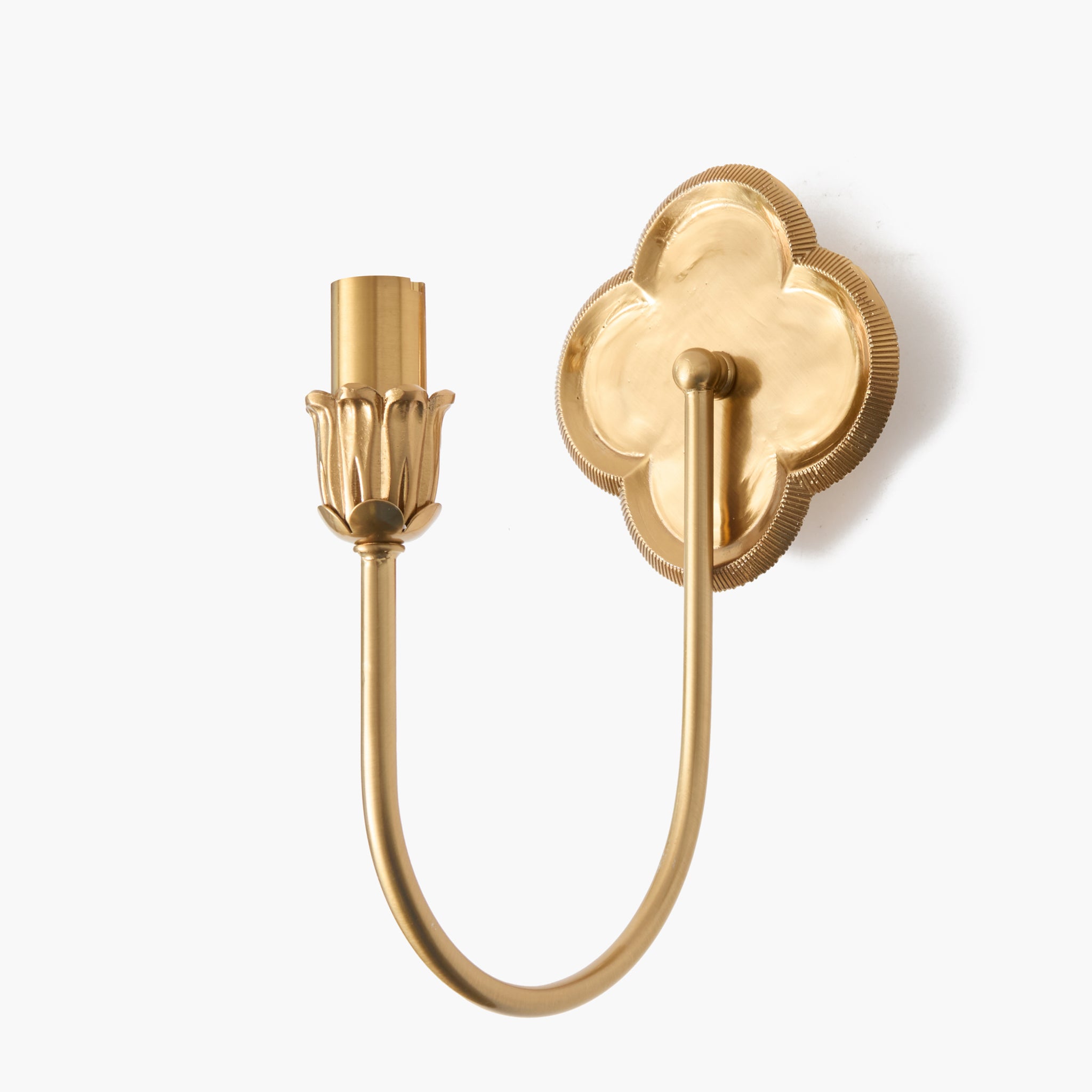 Quatrefoil Rechargeable Wall Light with Cream Shade (14cm)