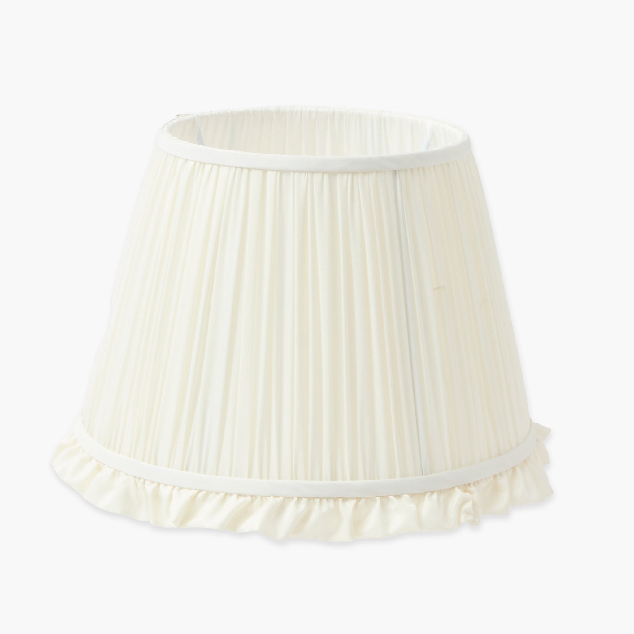 Blue Parrot Lamp with Cream Ruffle Shade (30cm)