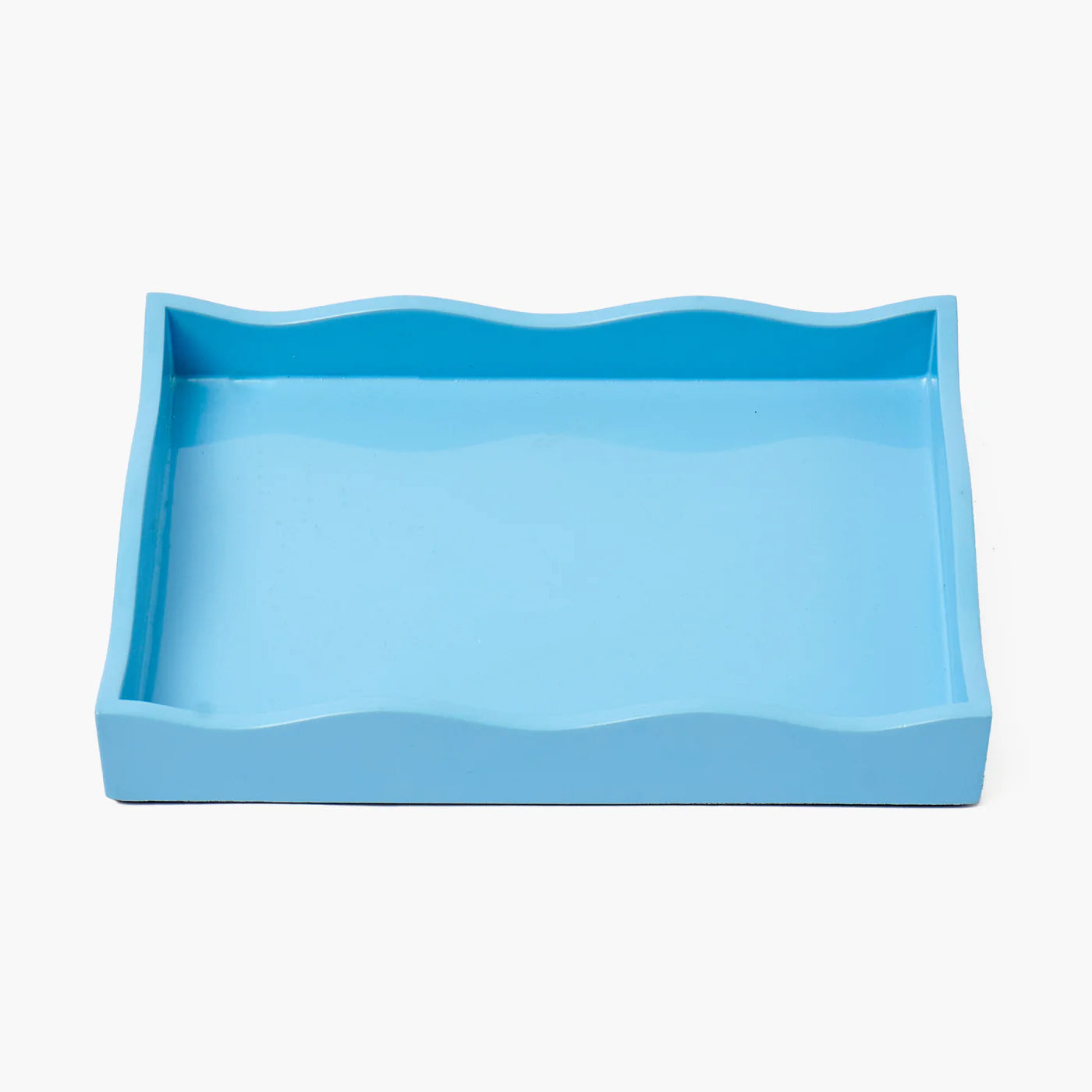 Small Blue Lacquer Wave Tray