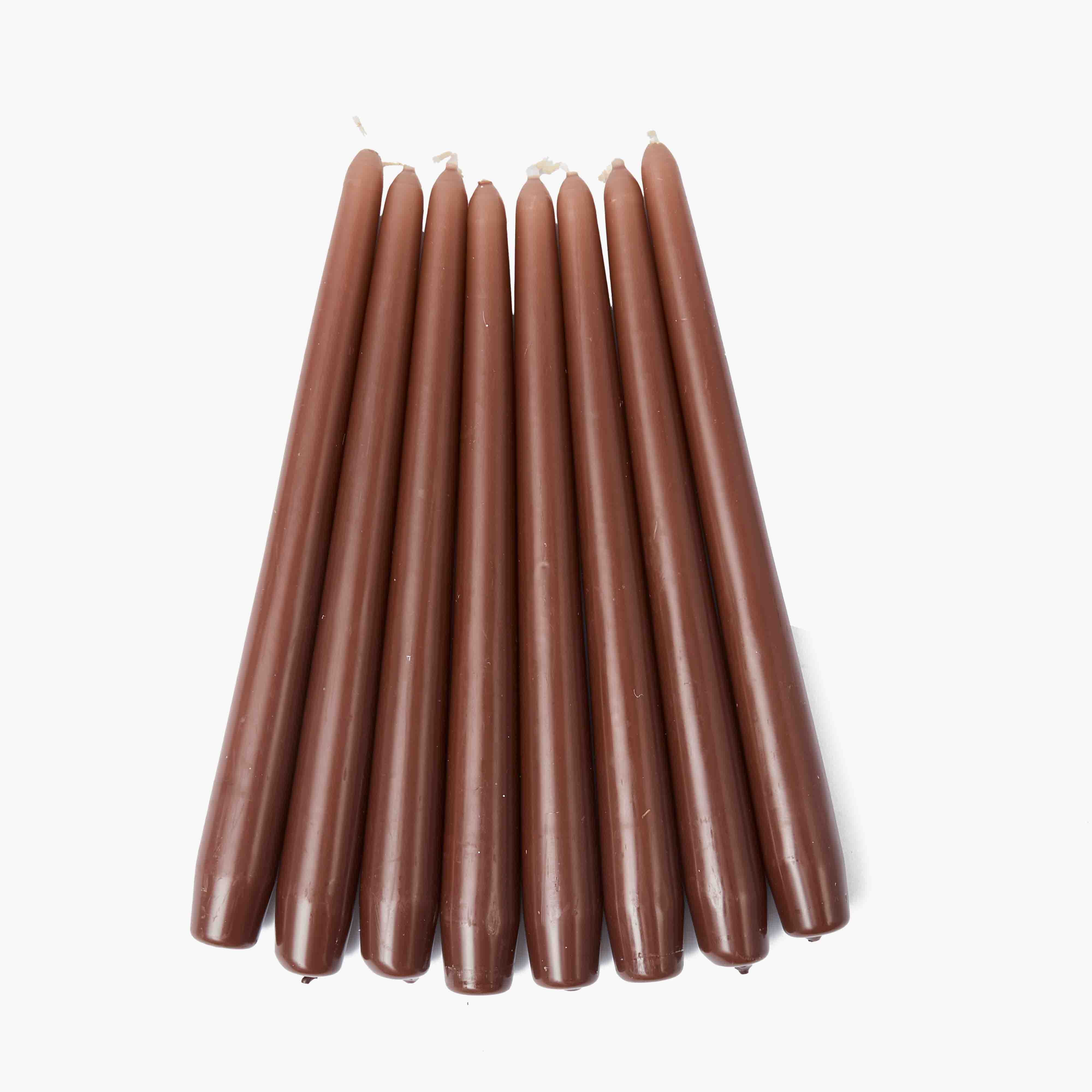 Chocolate Brown Candles (Set of 8)