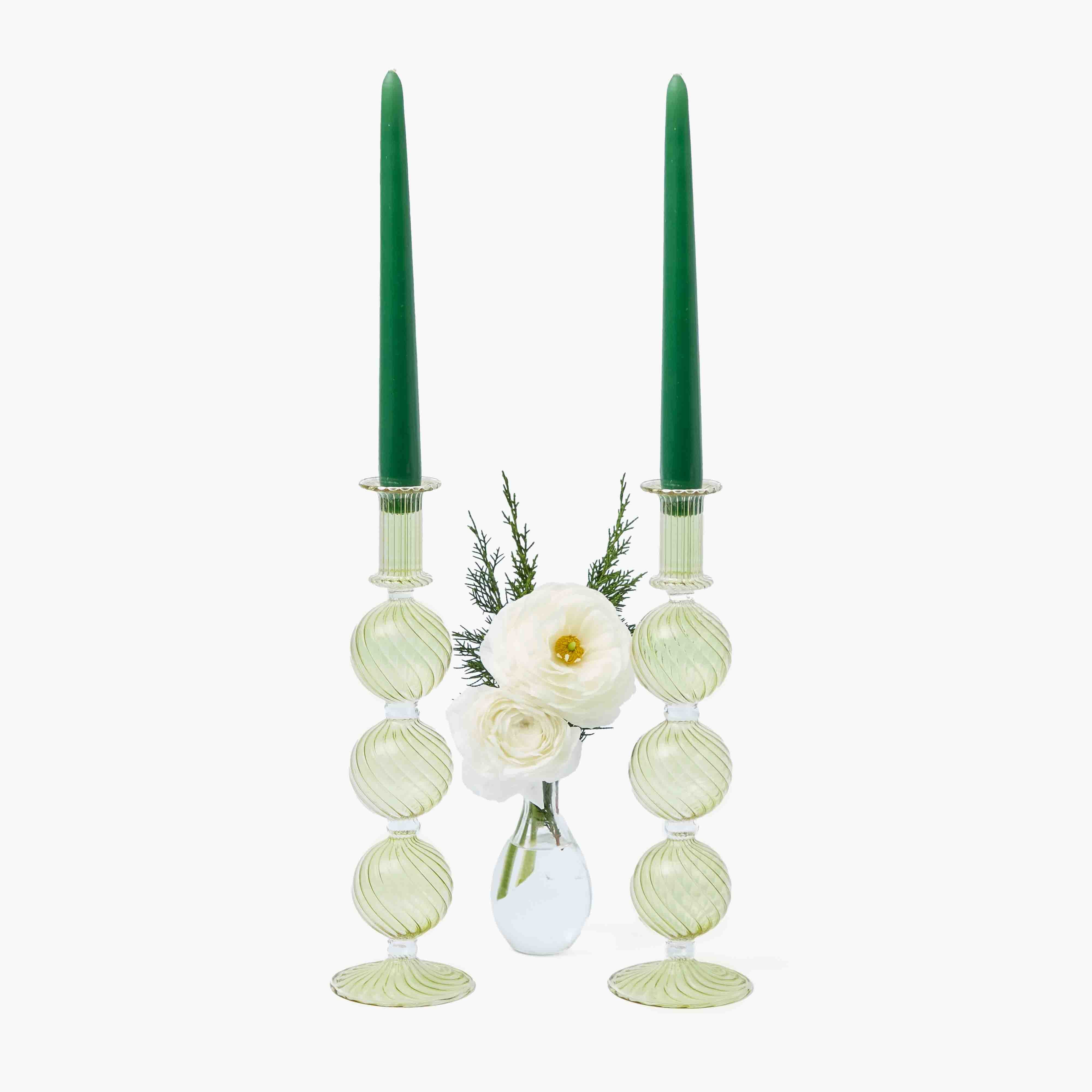 Camille Olive Candle Holder (Pair)