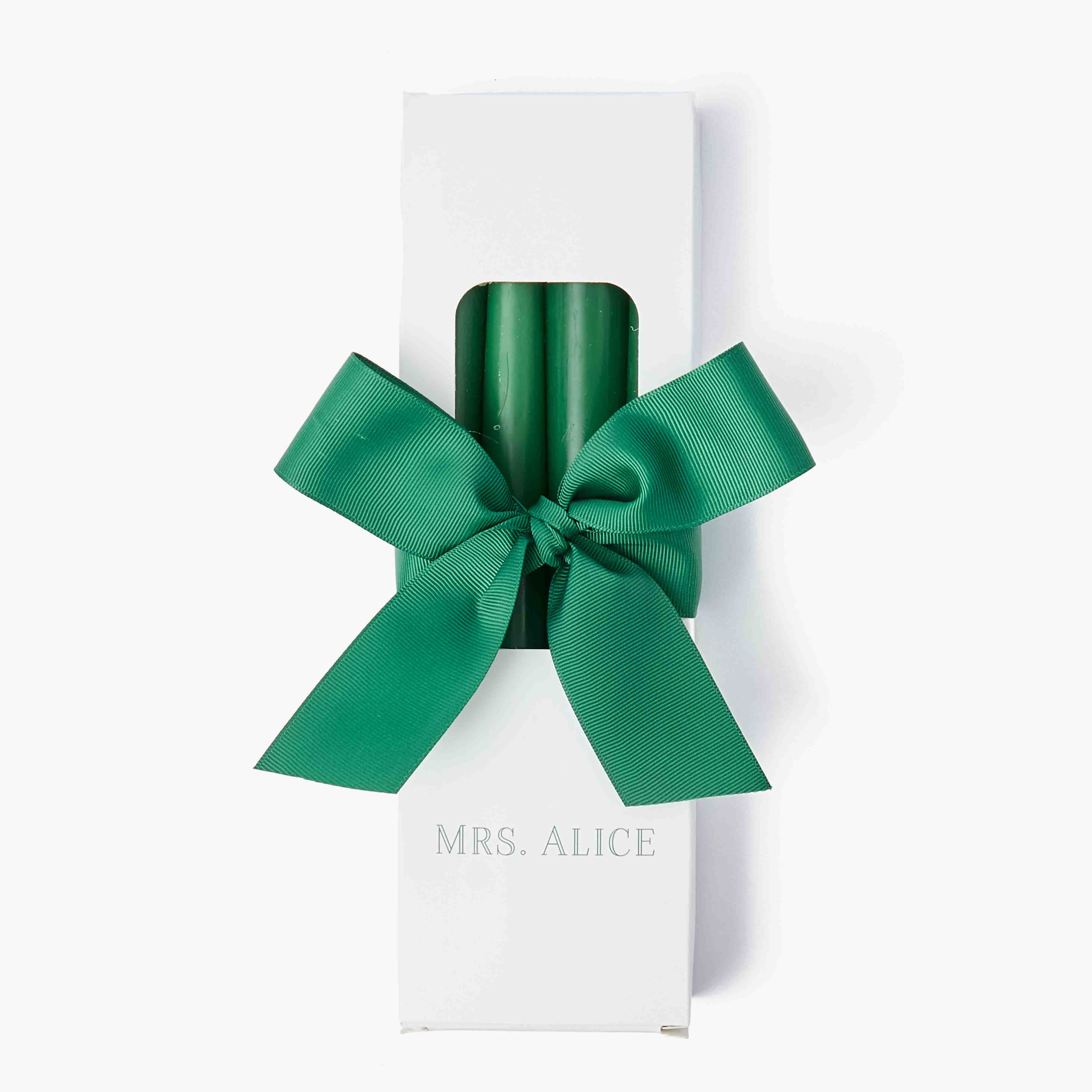 Claudia Glass Huricane Candle Set (Forest Green)