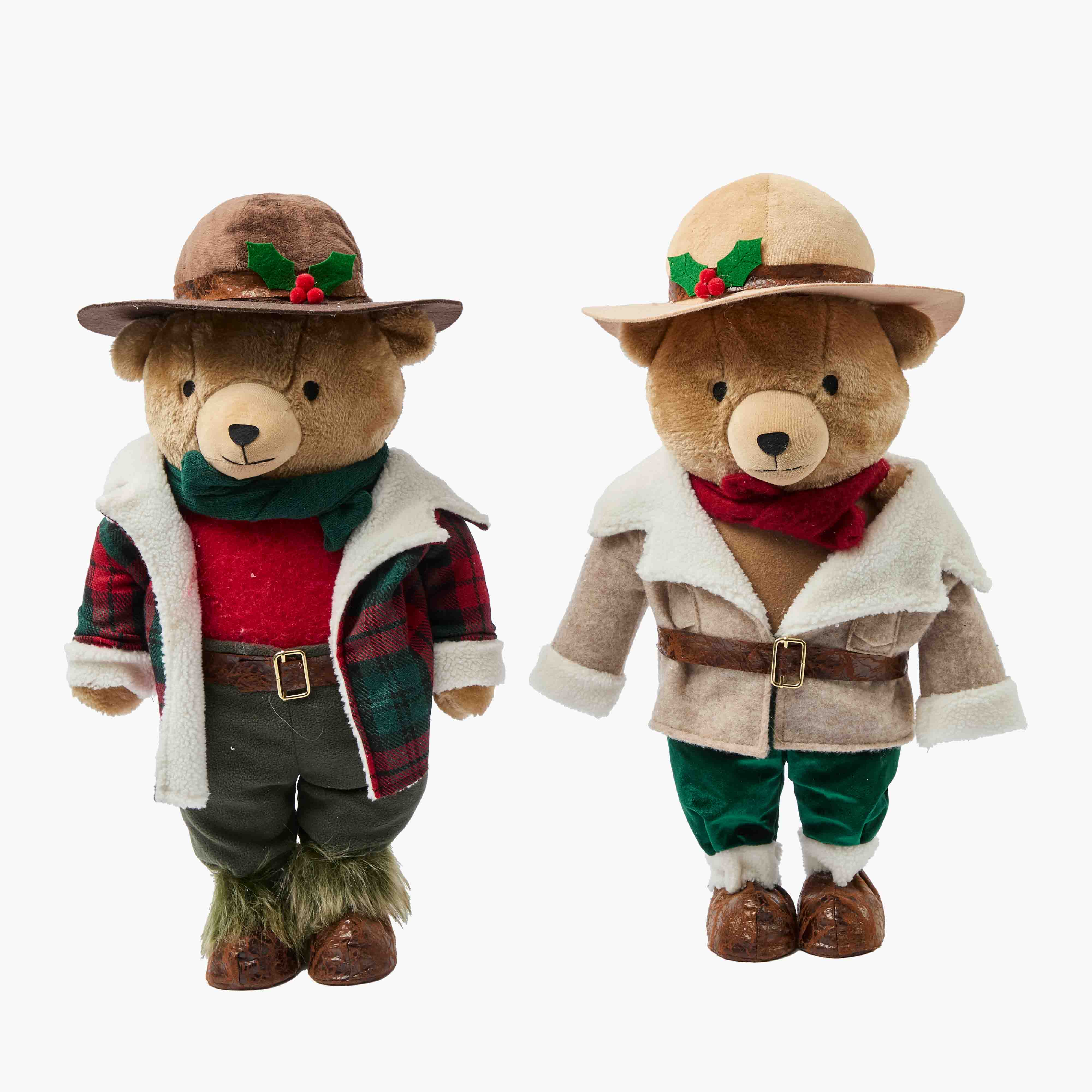 Large Mr. & Mrs. Plaid Teddy Bear (Pair)