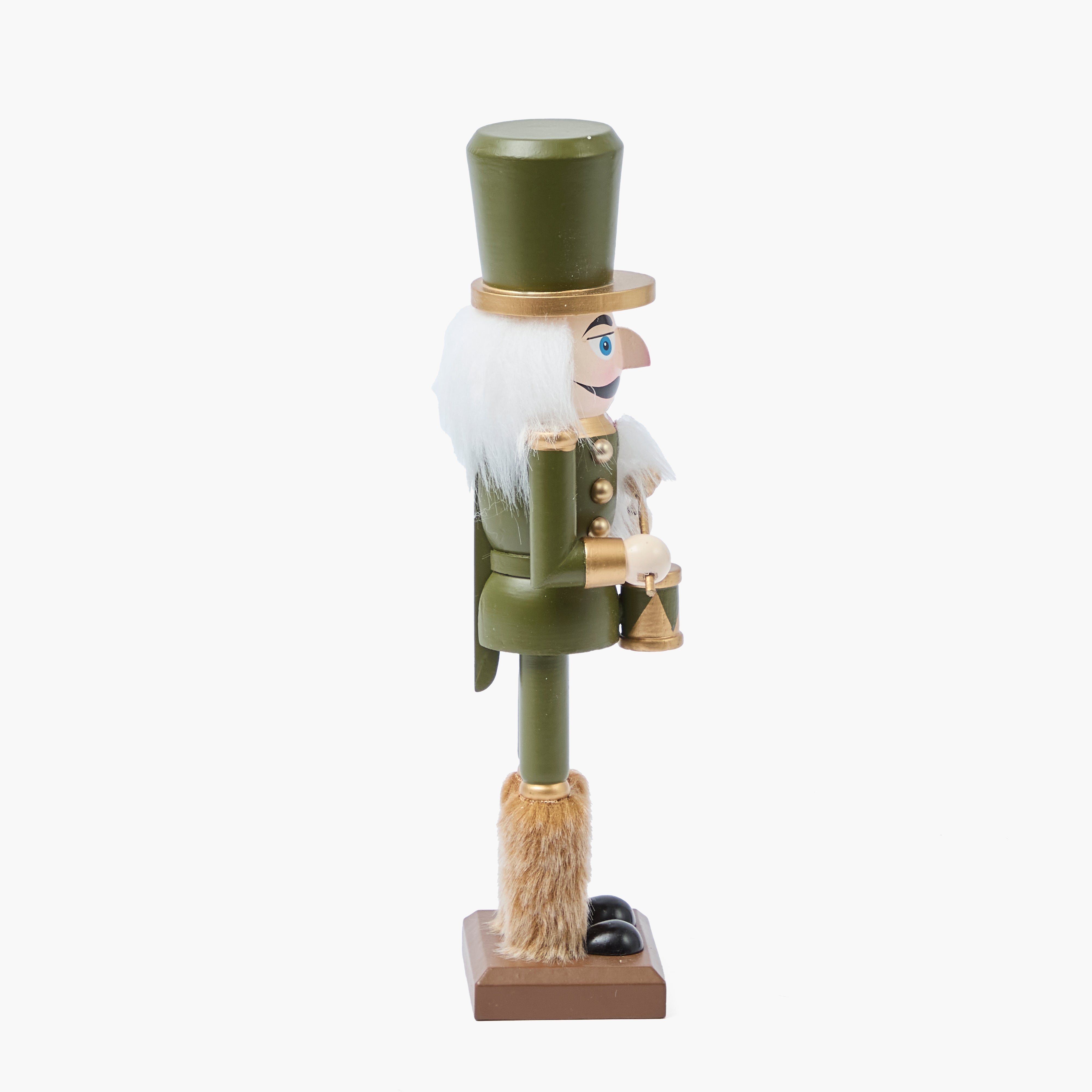 Green Fur Booted Nutcracker (Pair)