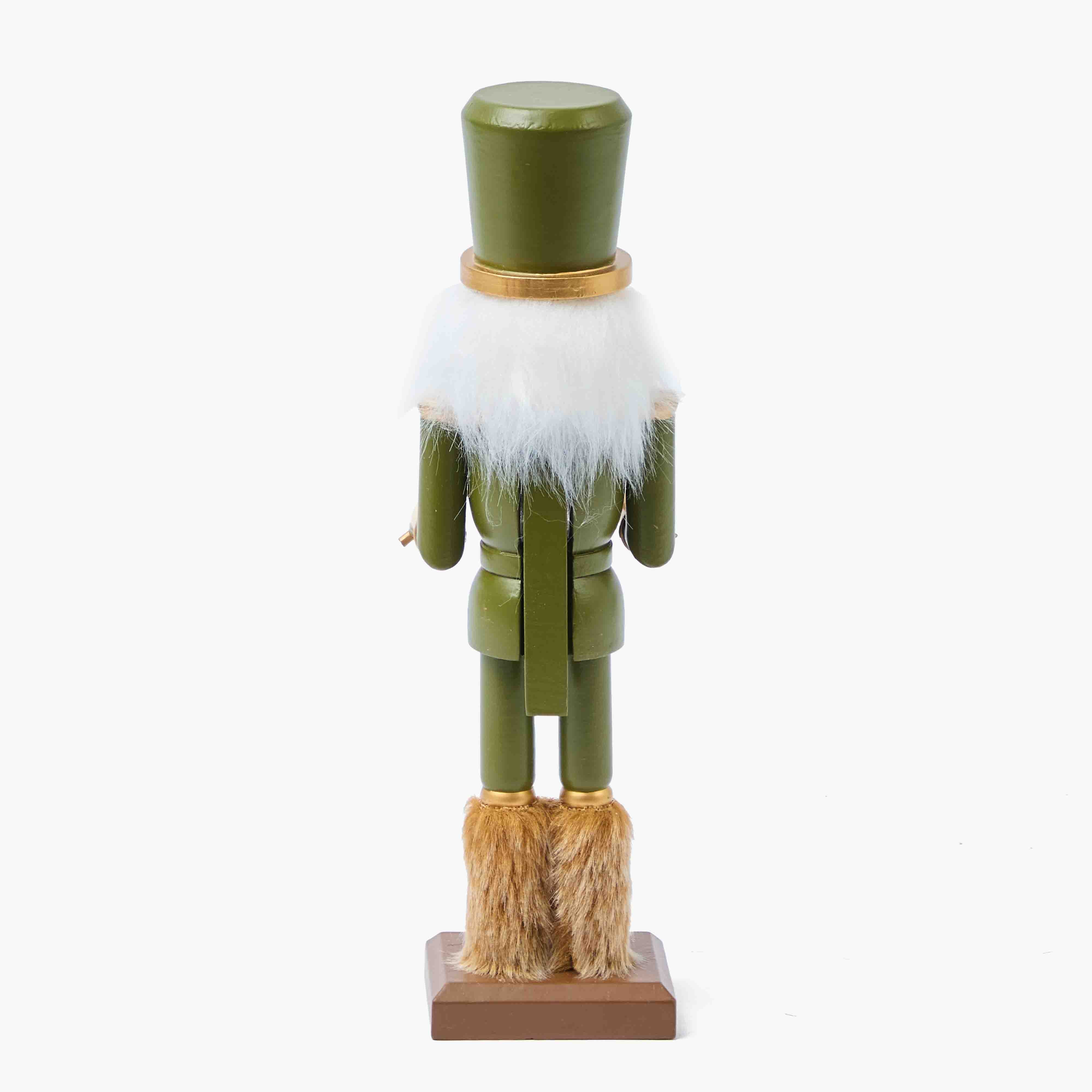 Green Fur Booted Nutcracker (Pair)