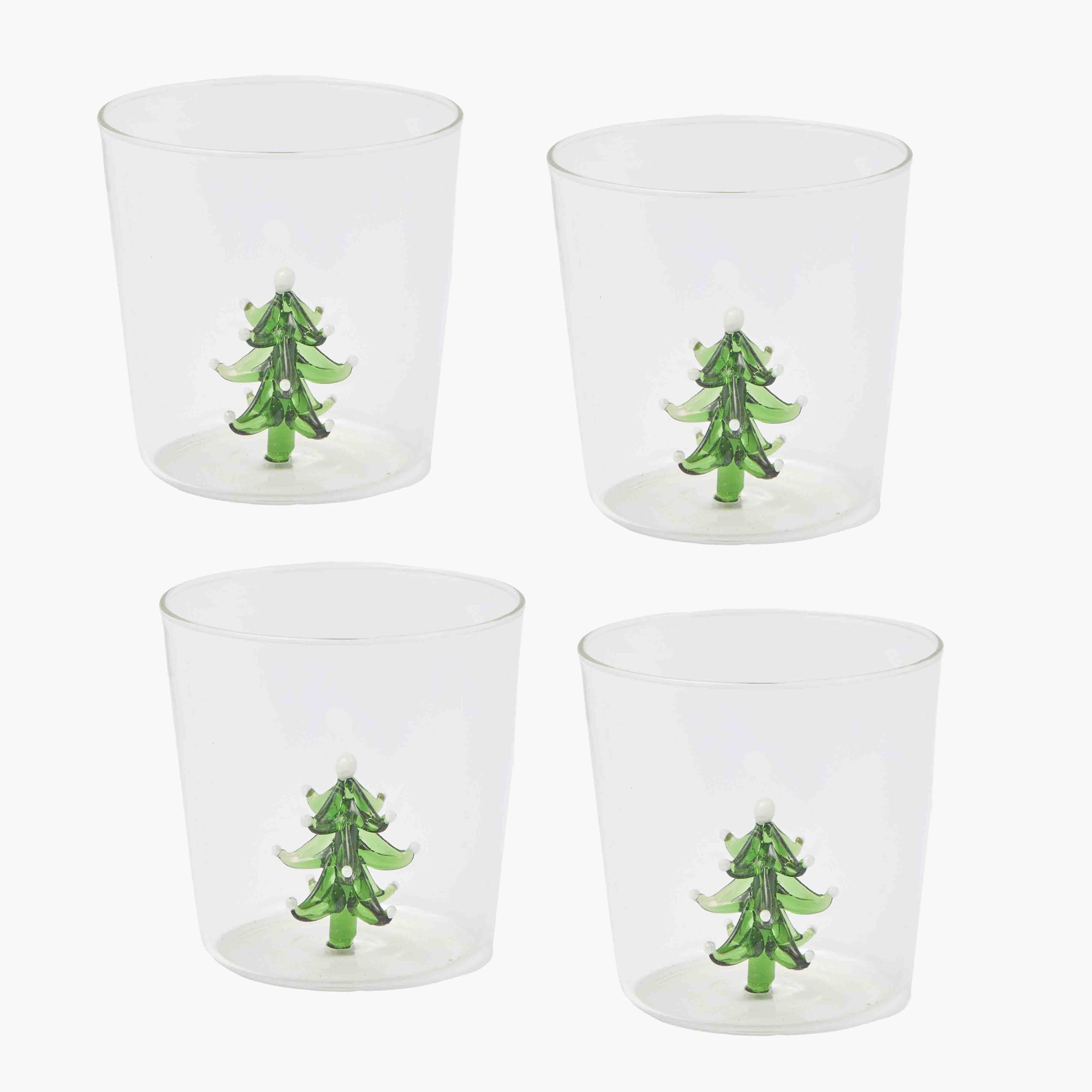 Christmas Tree Glasses (Set of 4)