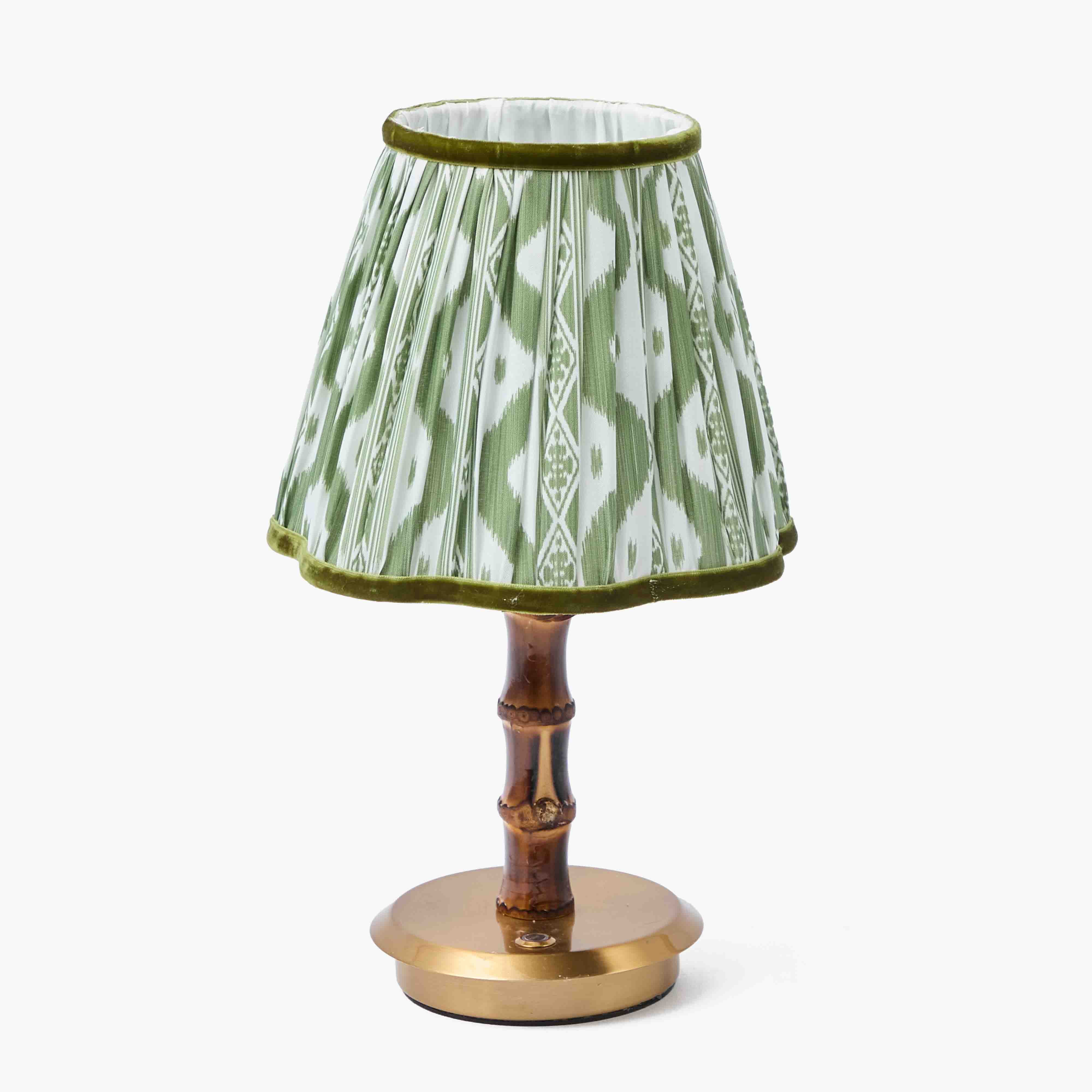 Olive Green Ikat Lampshade (18cm)