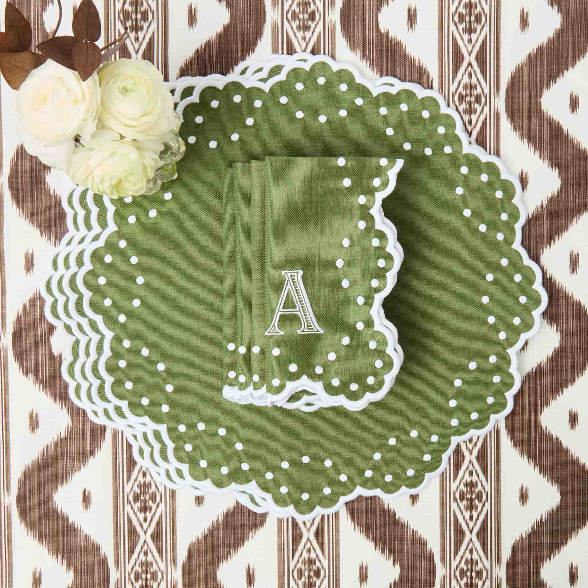 Esmerelda Green Placemats (Set of 4)