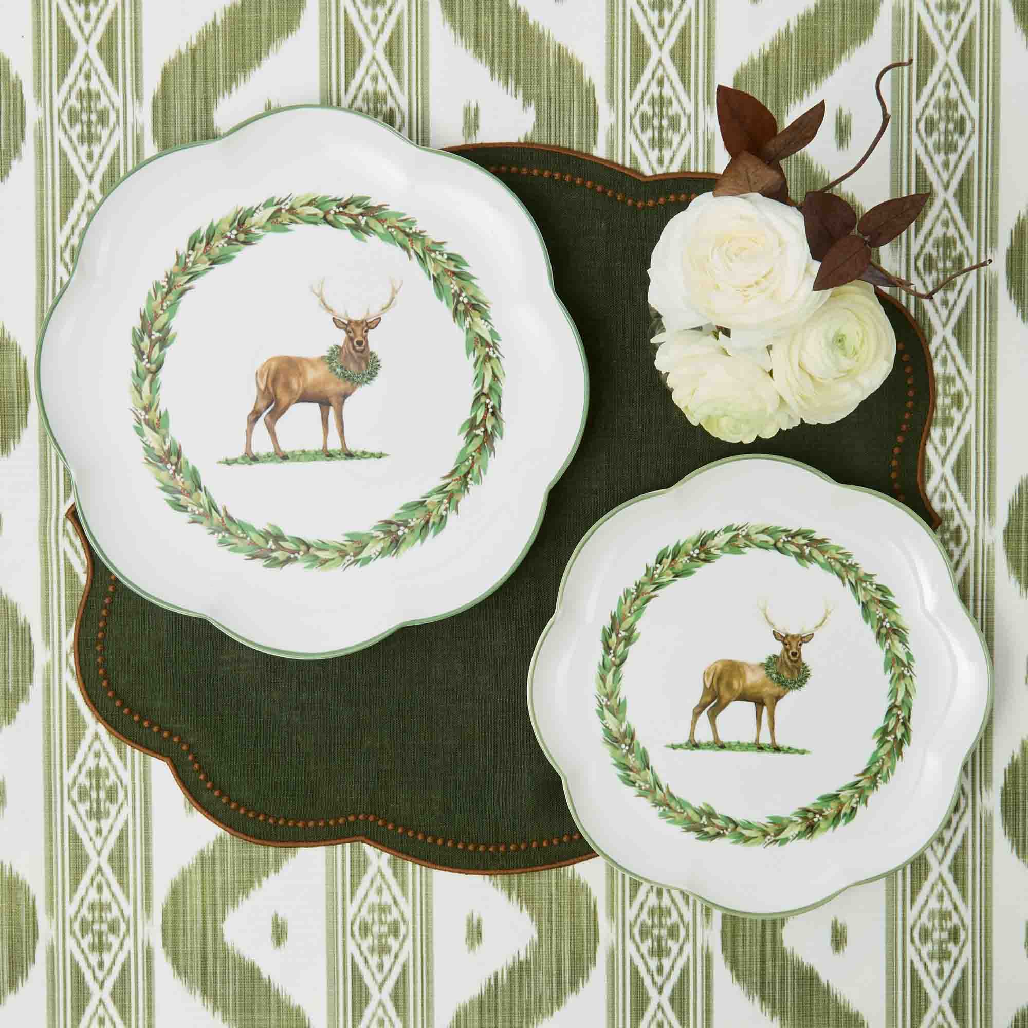 Stag Garland Dinner Plates (Set of 4)