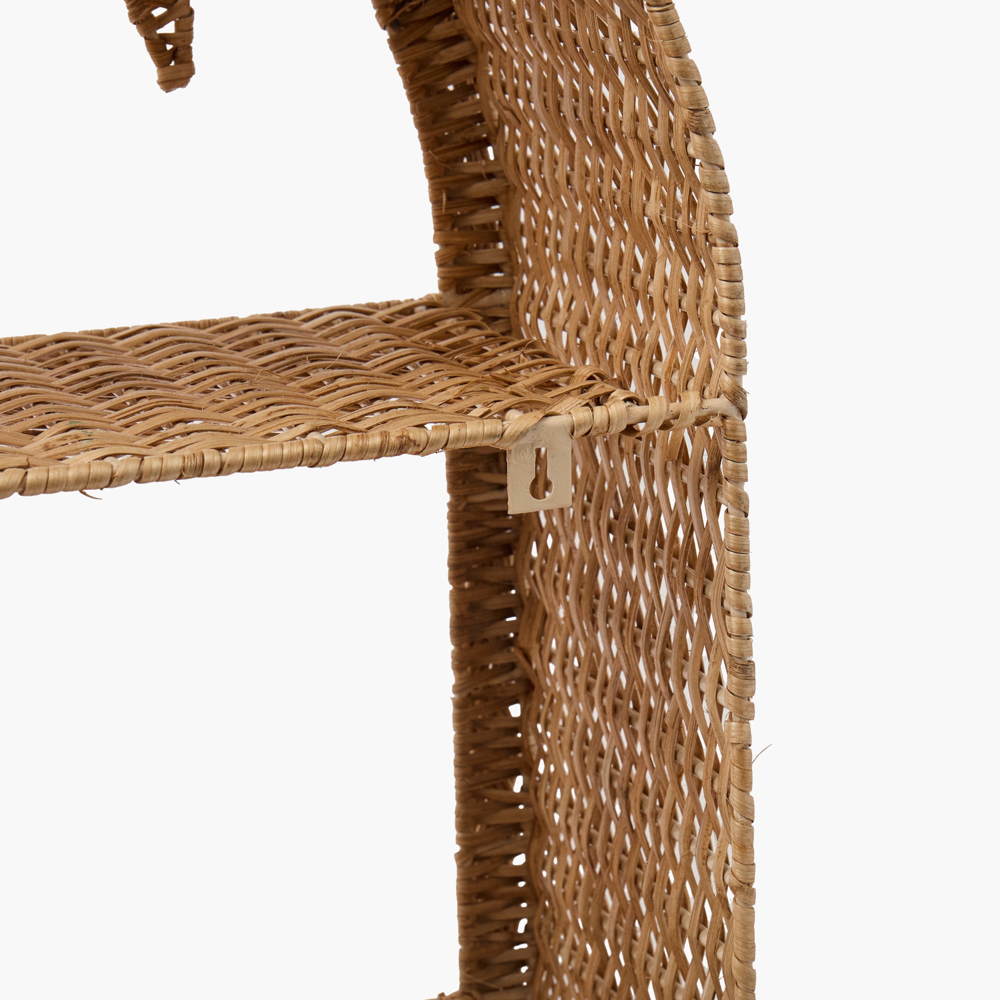 Rattan Bow Wall Mounted Shelf
