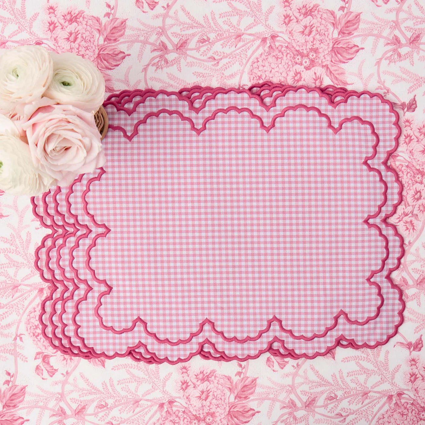 Charlotte Pink Gingham Placemats (Set of 4)