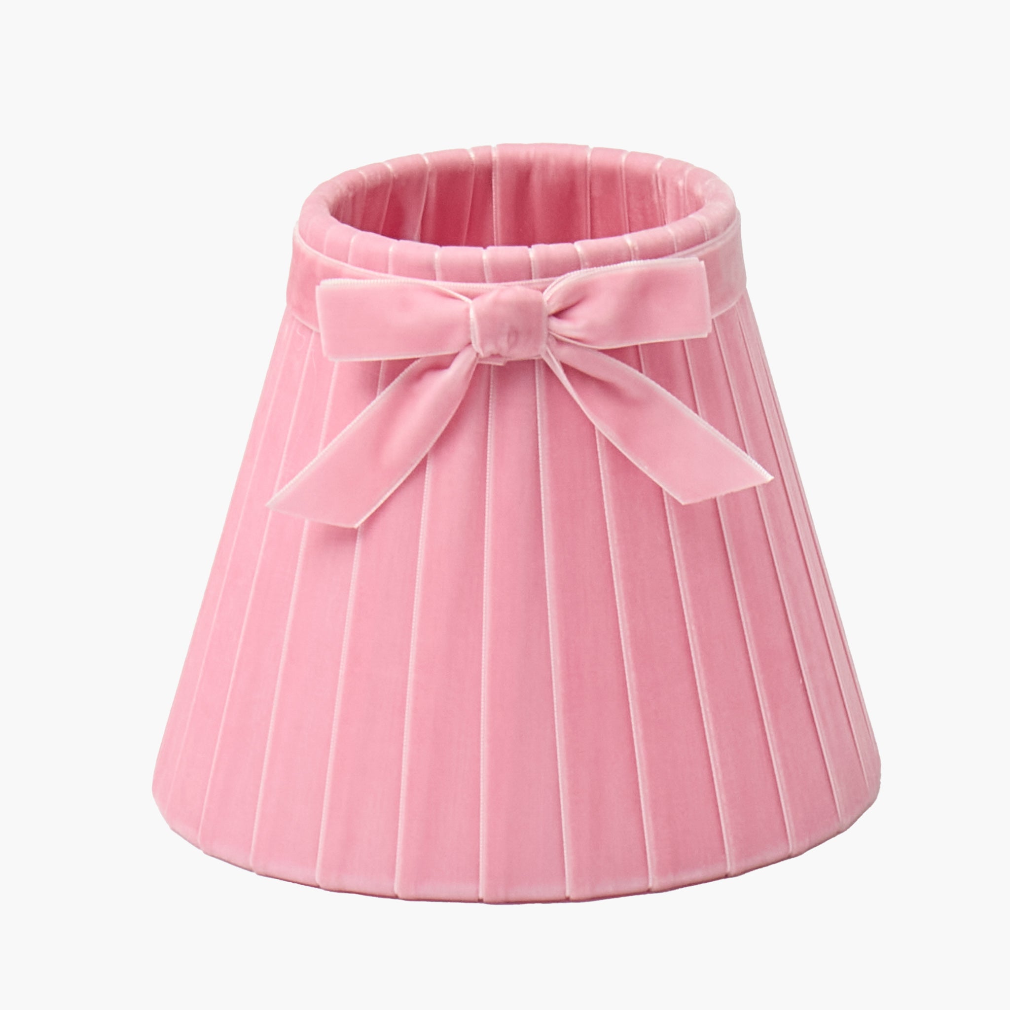 Pink Velvet Bow Lampshade (18cm)