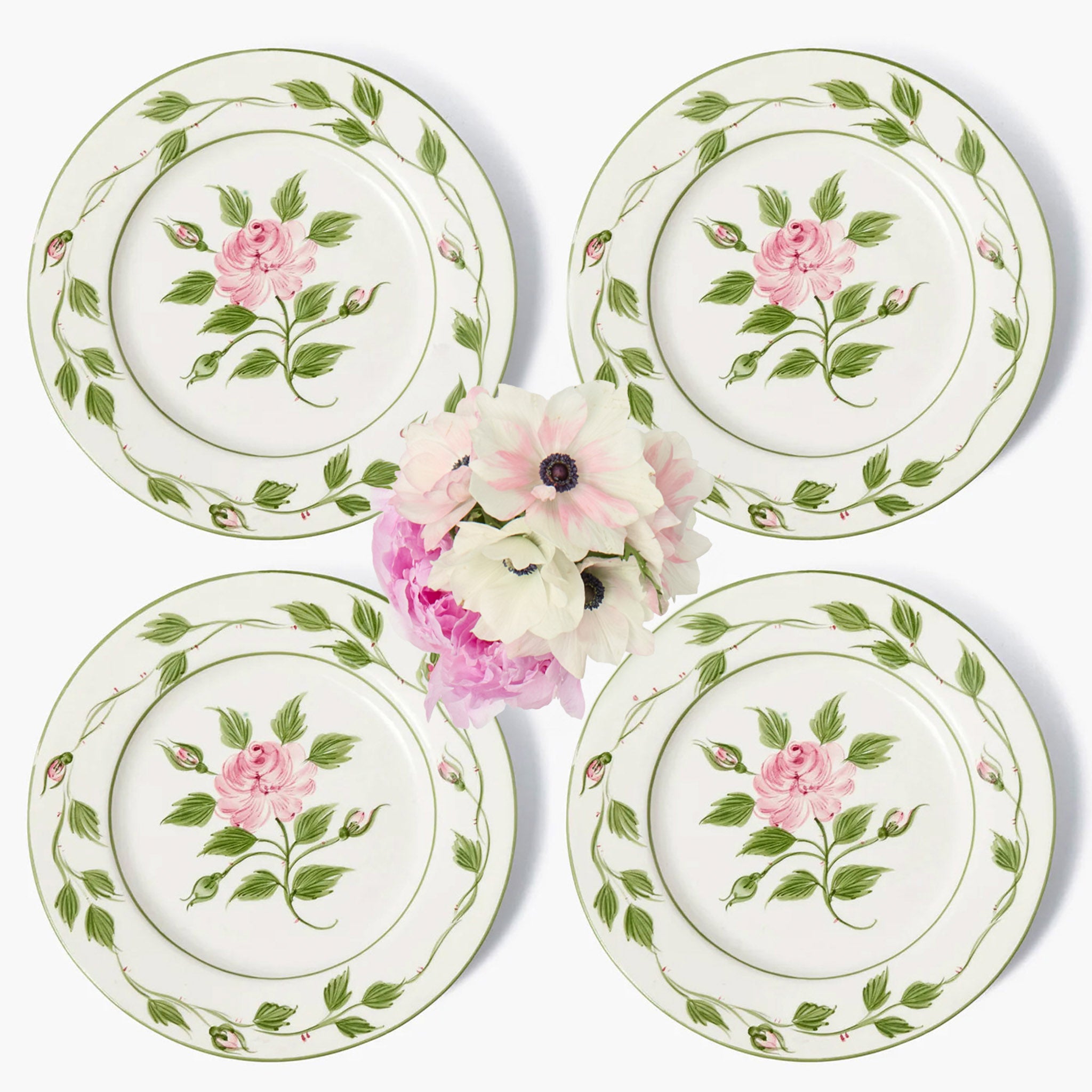 Rose Bud Dinner Plates (Set of 4)