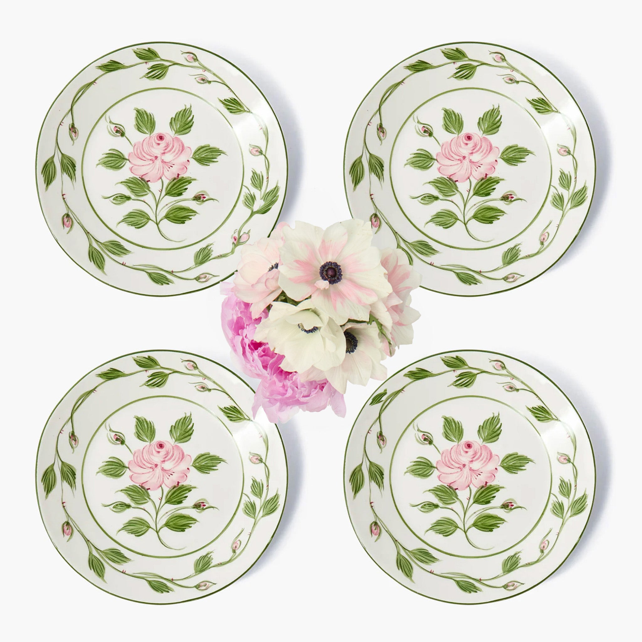 Rose Bud Starter Plates (Set of 4)