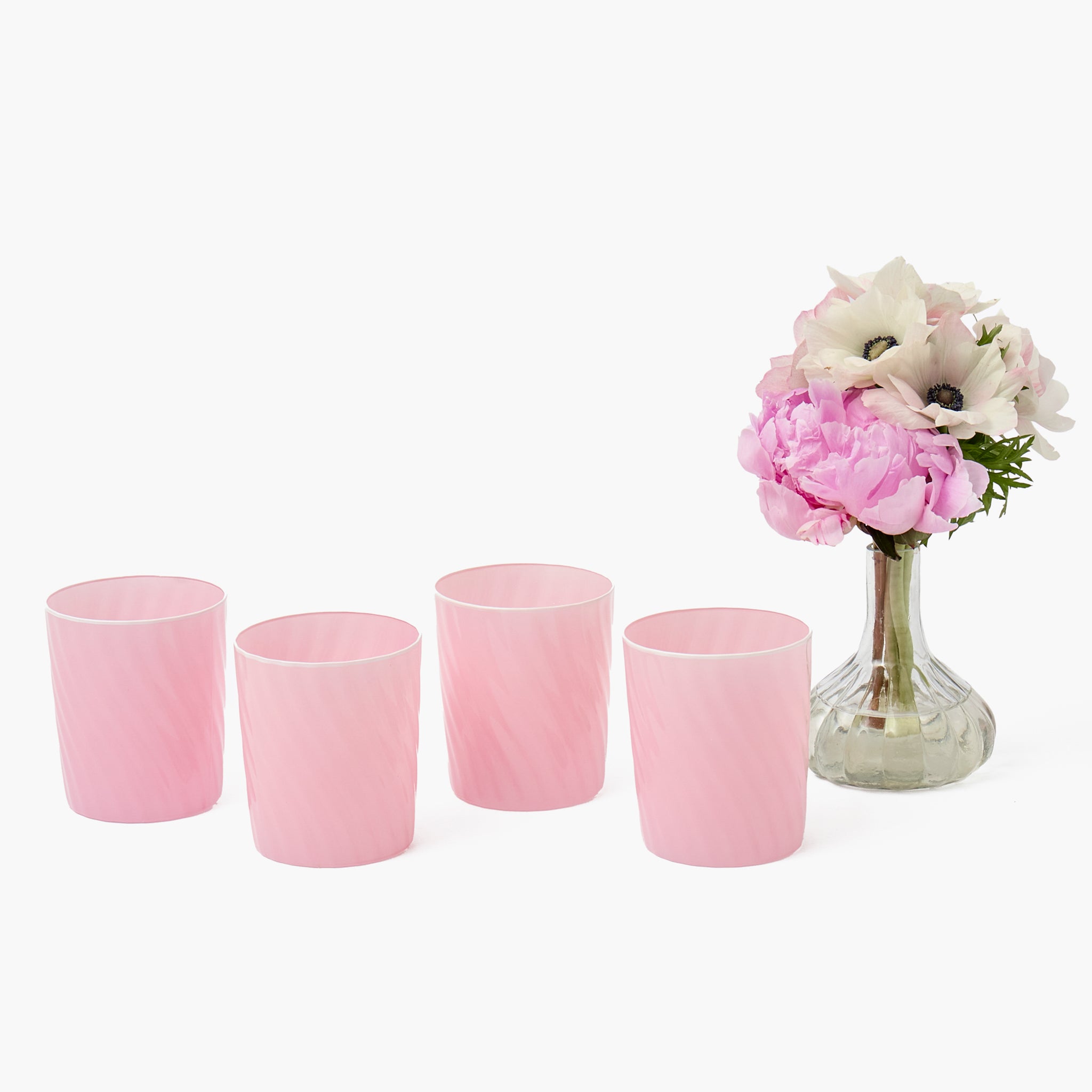 Petal Pink Water Glasses (Set of 4)