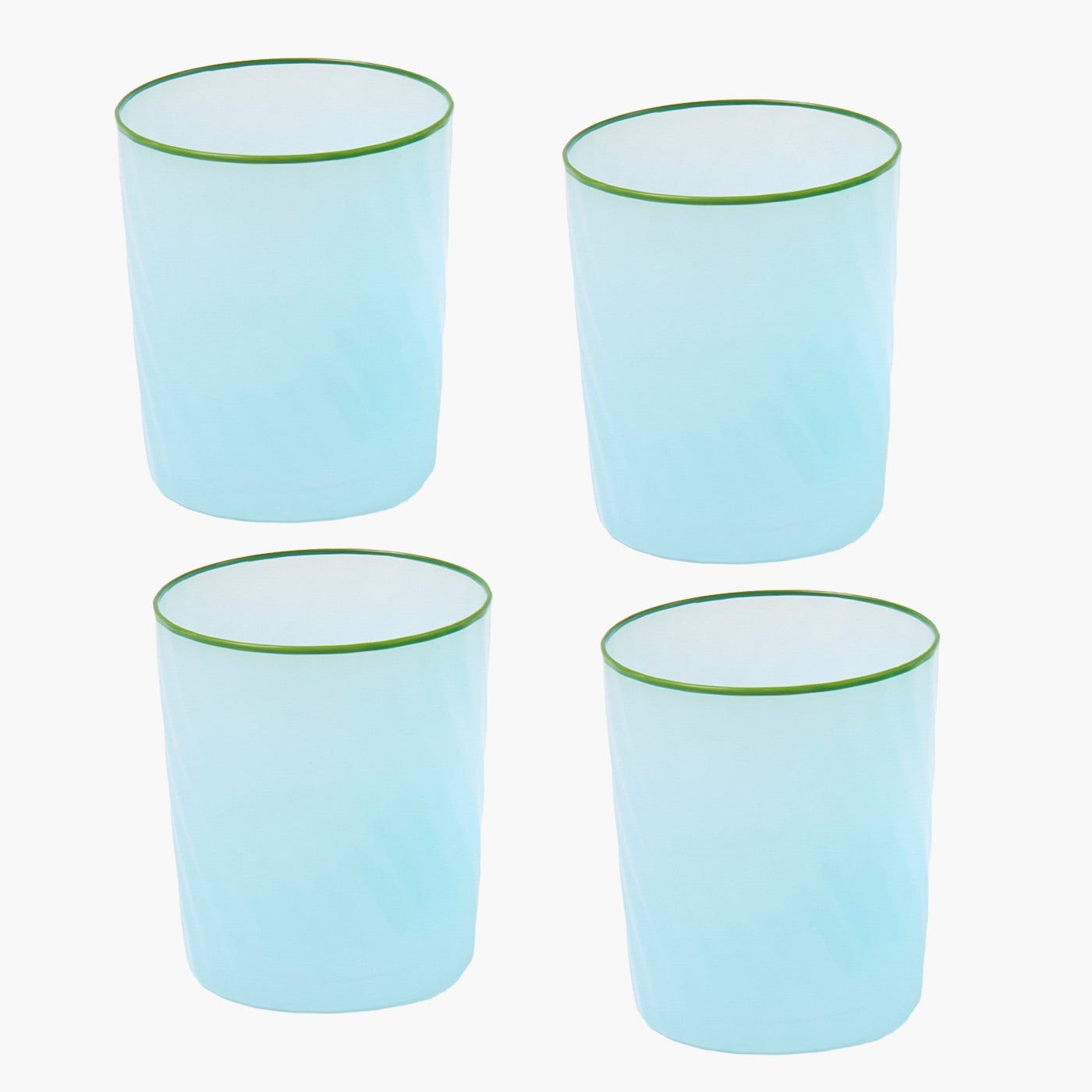 Blue Swirl Water Glasses (Set of 4)