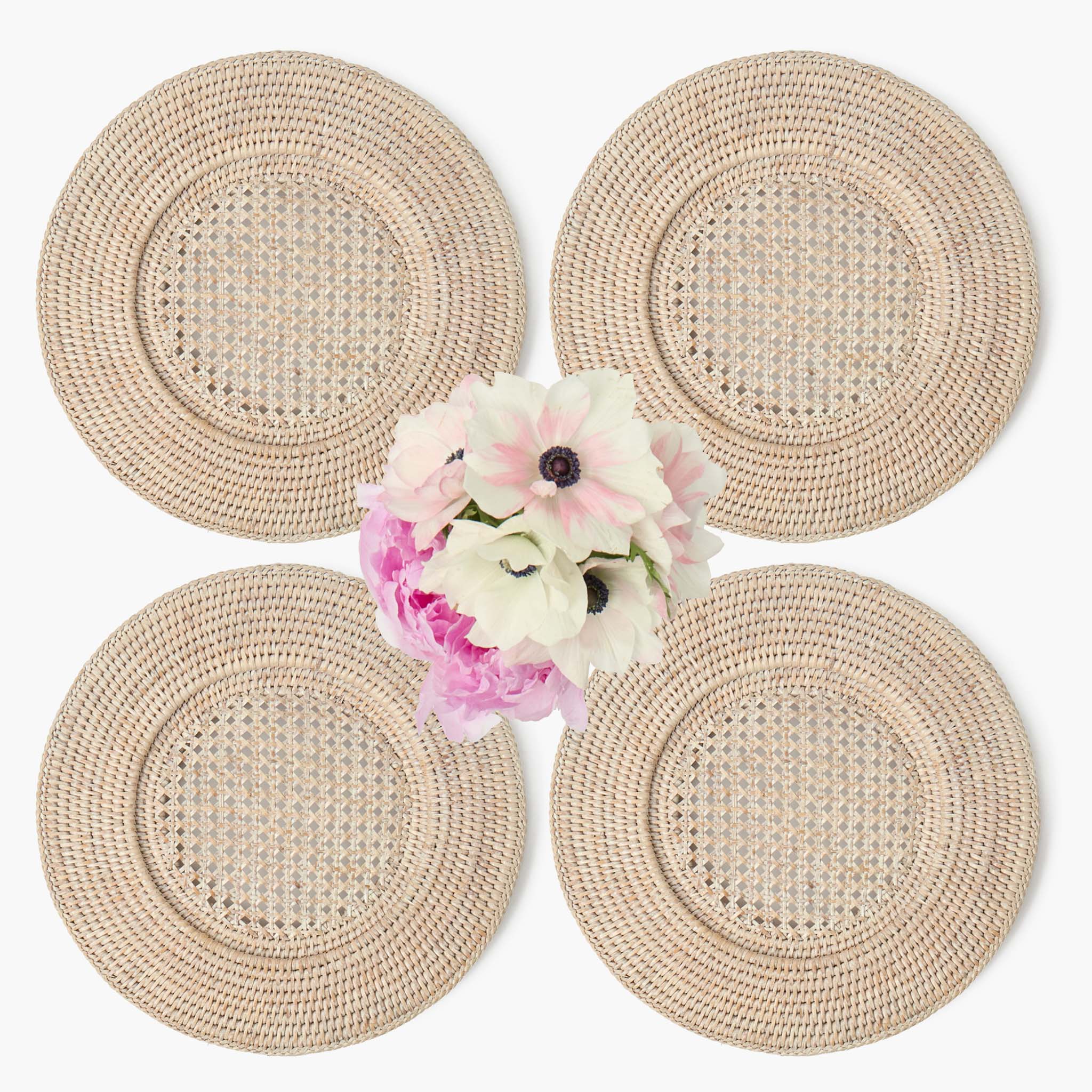 Natural Rattan Charger Plates (Set of 4)