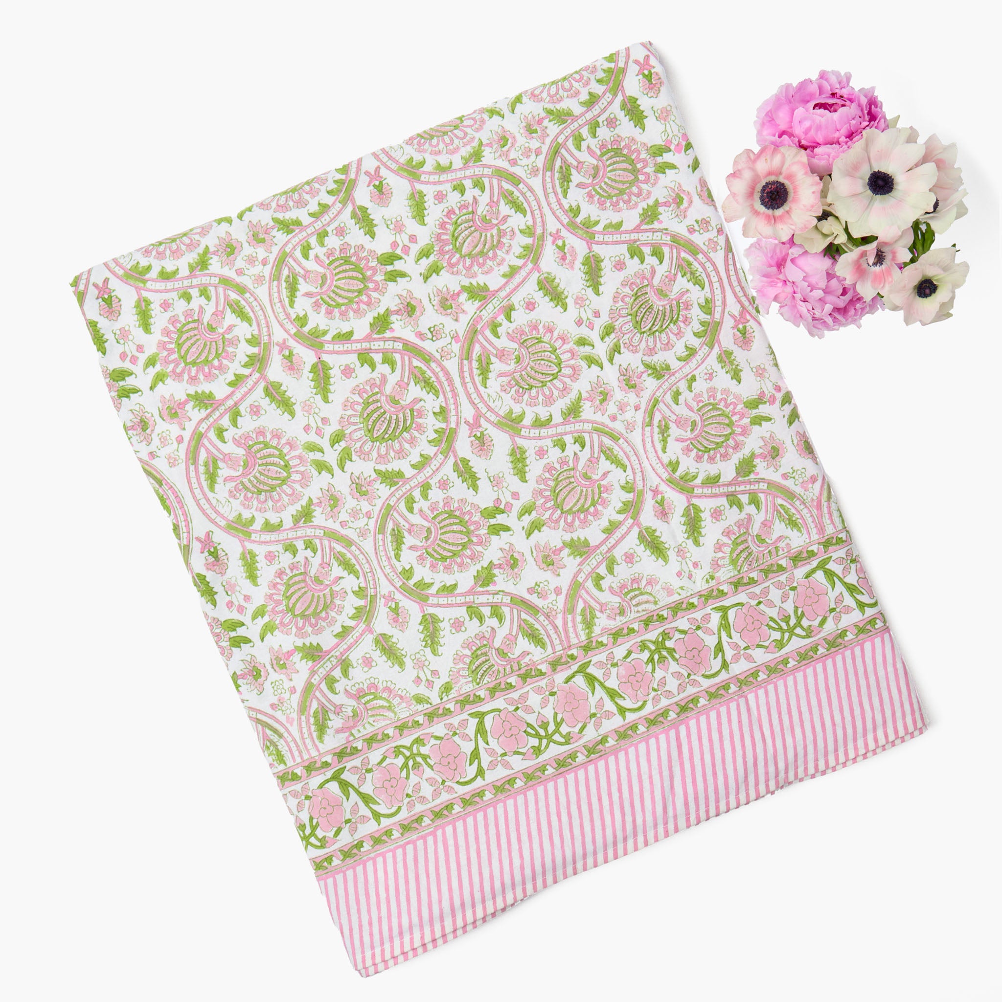 Pink & Green Agatha Tablecloth
