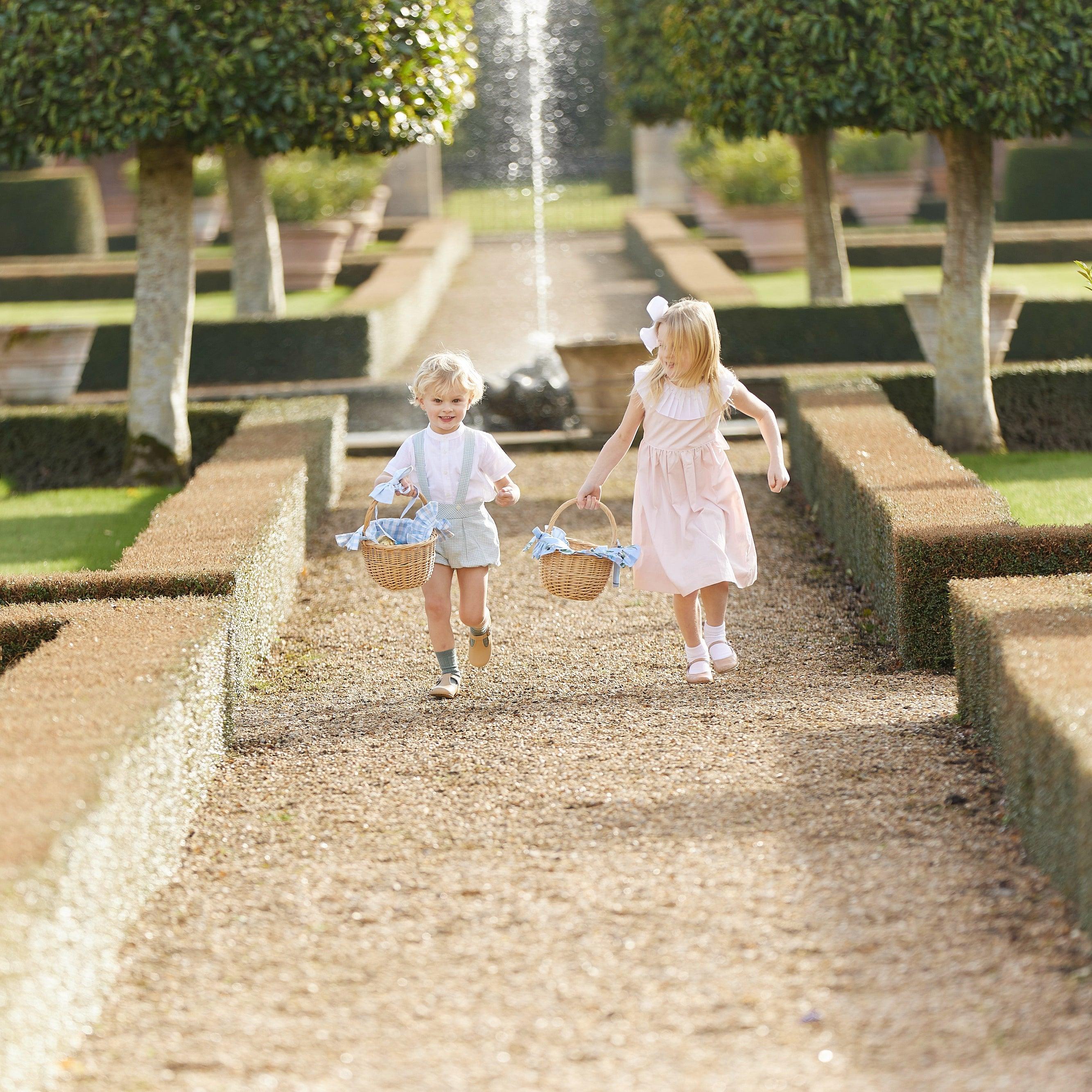 Blue Gingham Basket - Mrs. Alice