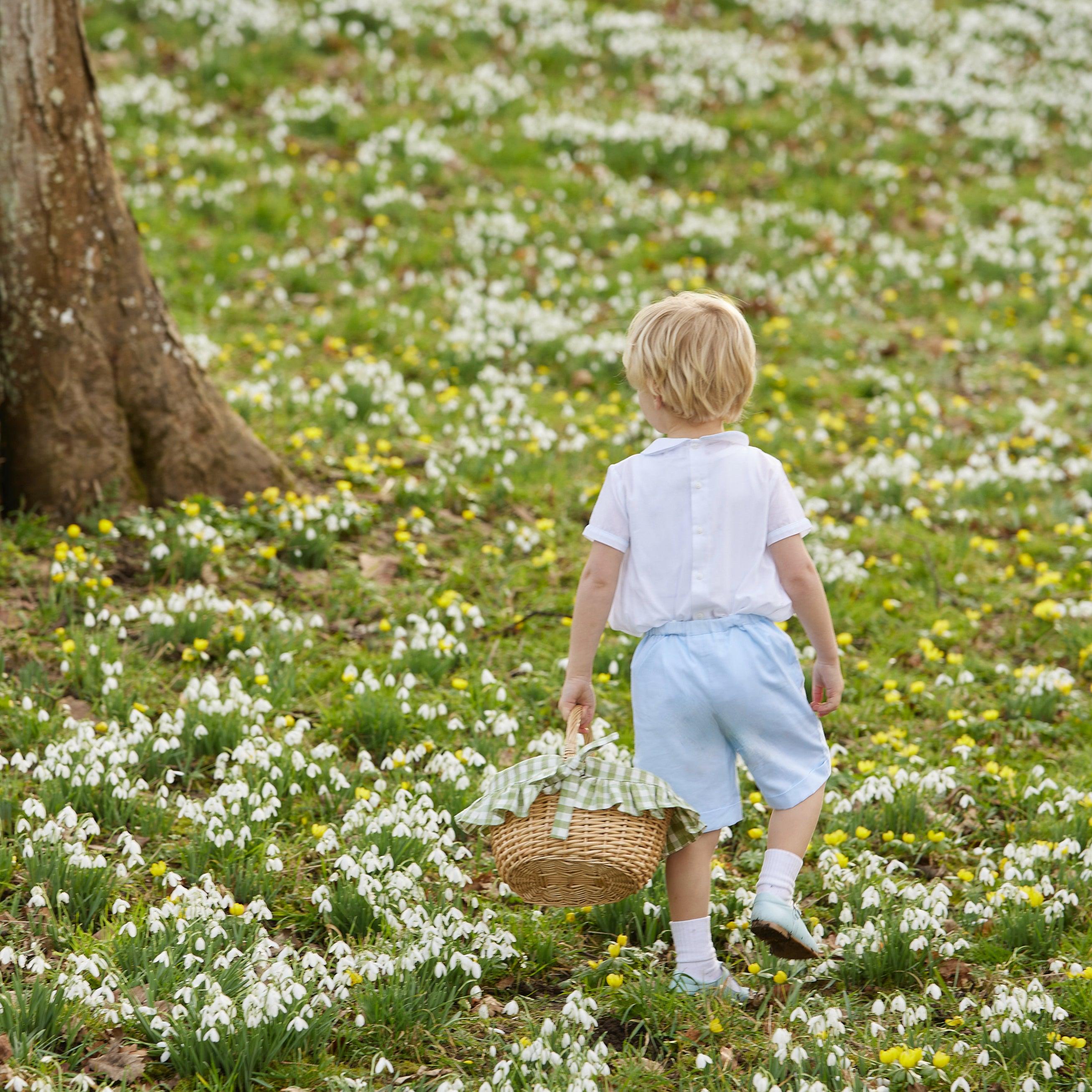 Green Gingham Basket - Mrs. Alice