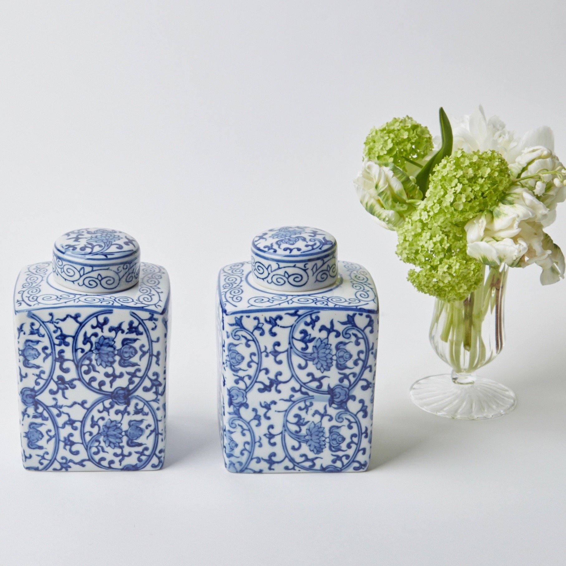 Square Traditional Ginger Jar - Mrs. Alice