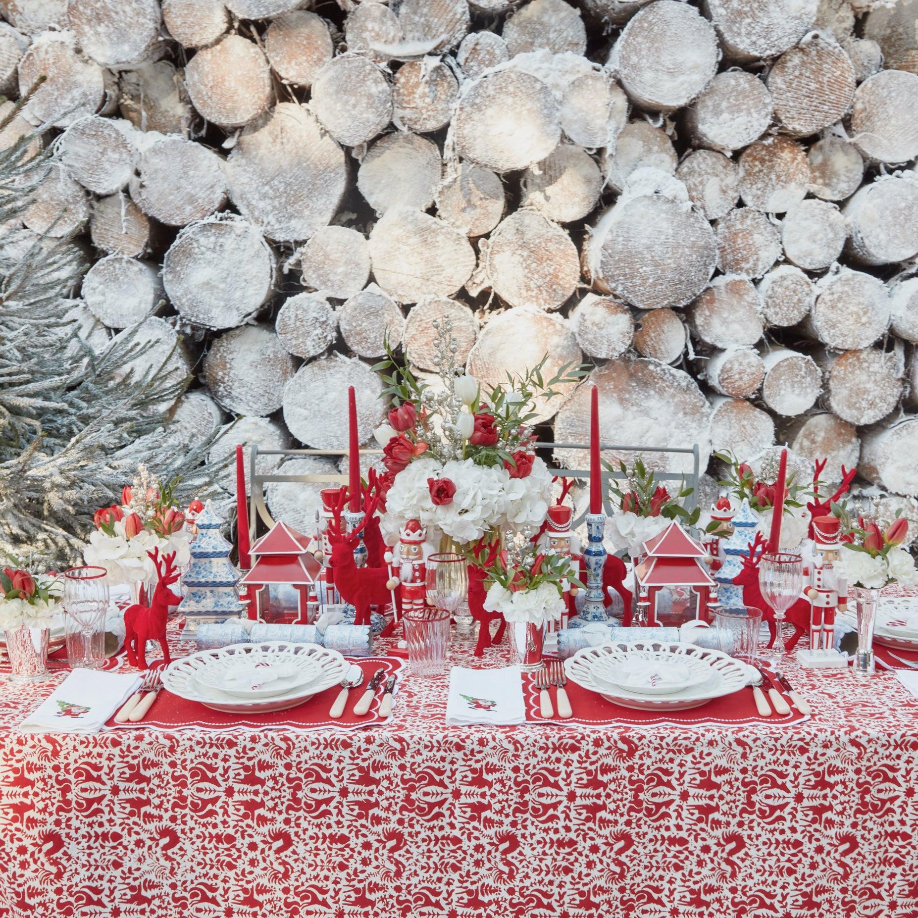 Make your Christmas celebrations come alive with the handcrafted charm of the White Hand Embroidered Father Christmas Napkins, a delightful addition to your holiday decorations that captures the spirit of the season.