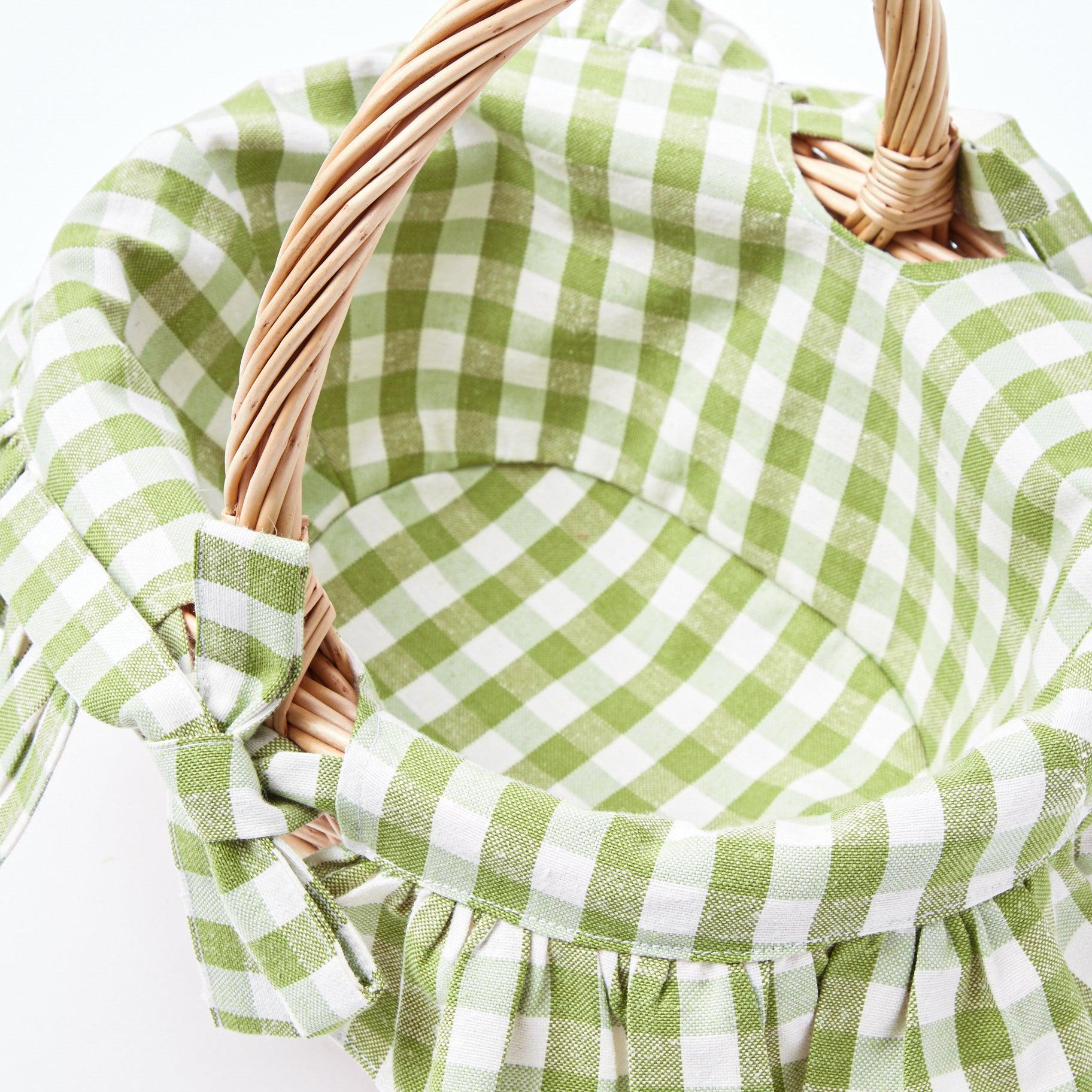 Green Gingham Basket - Mrs. Alice