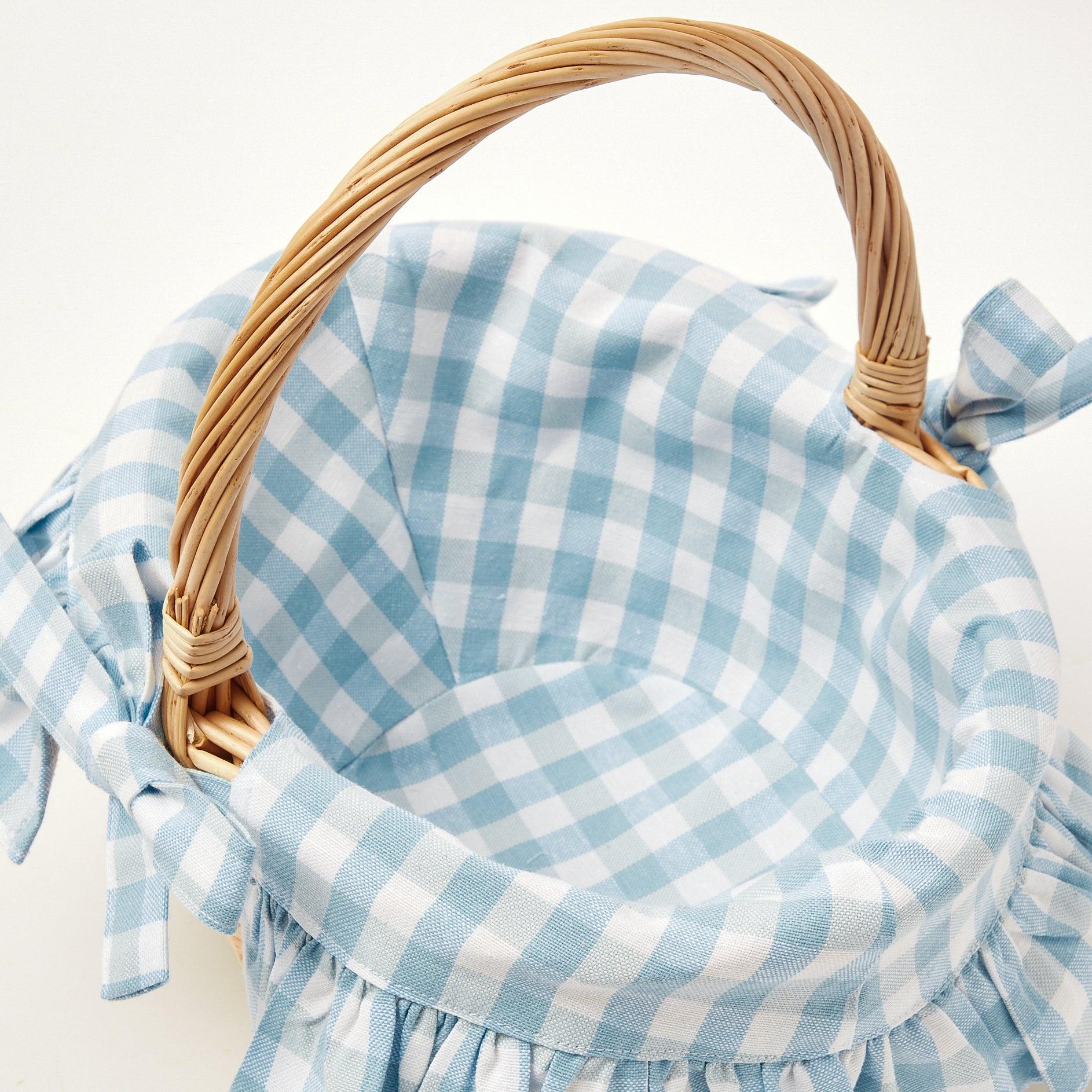Blue Gingham Basket - Mrs. Alice
