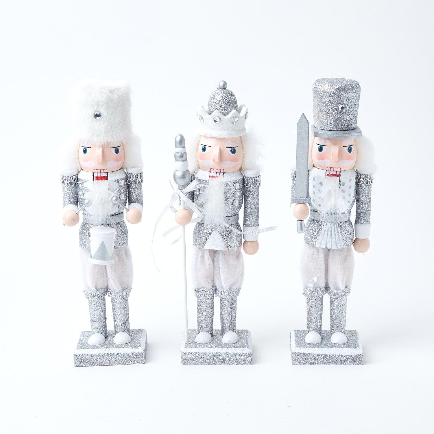 Silver Glitter Nutcracker Trio - Mrs. Alice