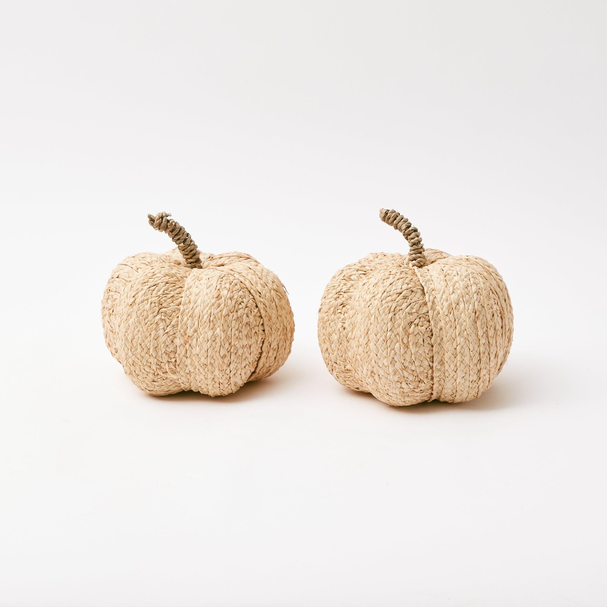 Trio of charming Raffia Pumpkins for autumn.