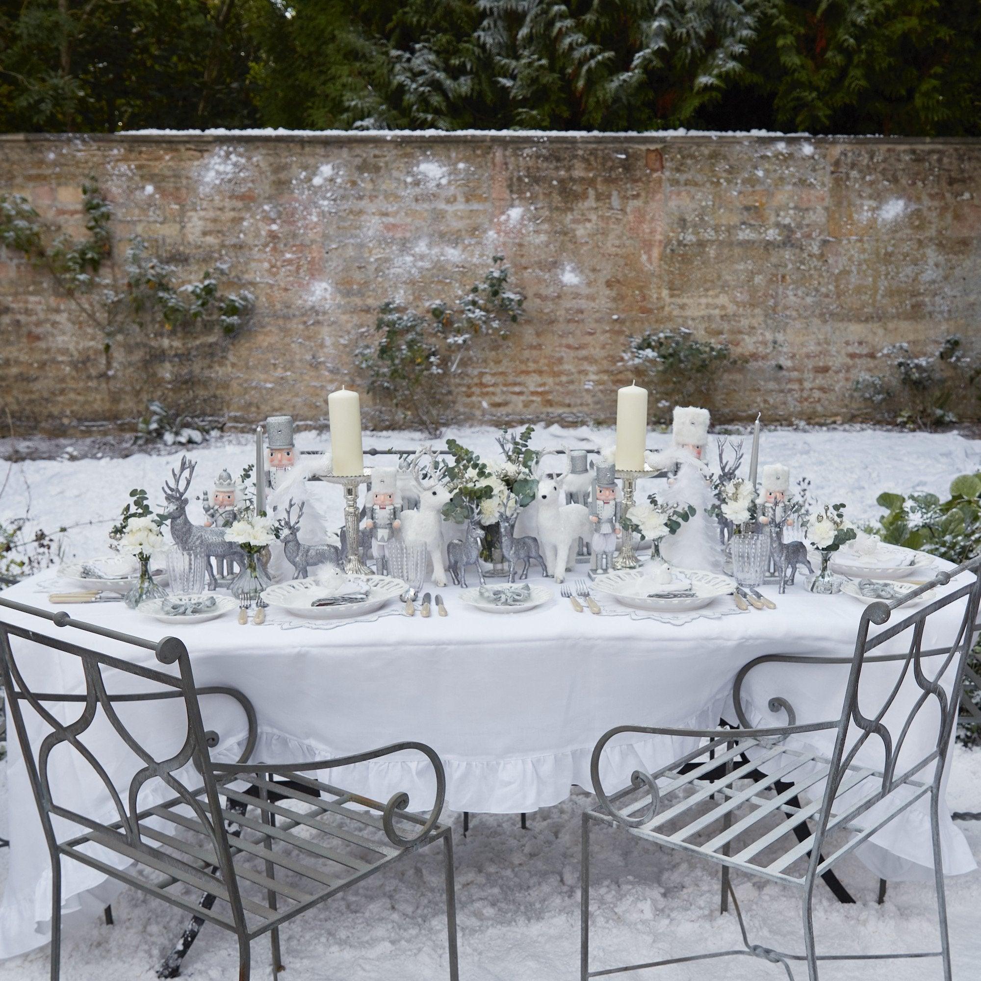 Large Silver Glitter Nutcracker Trio - Mrs. Alice