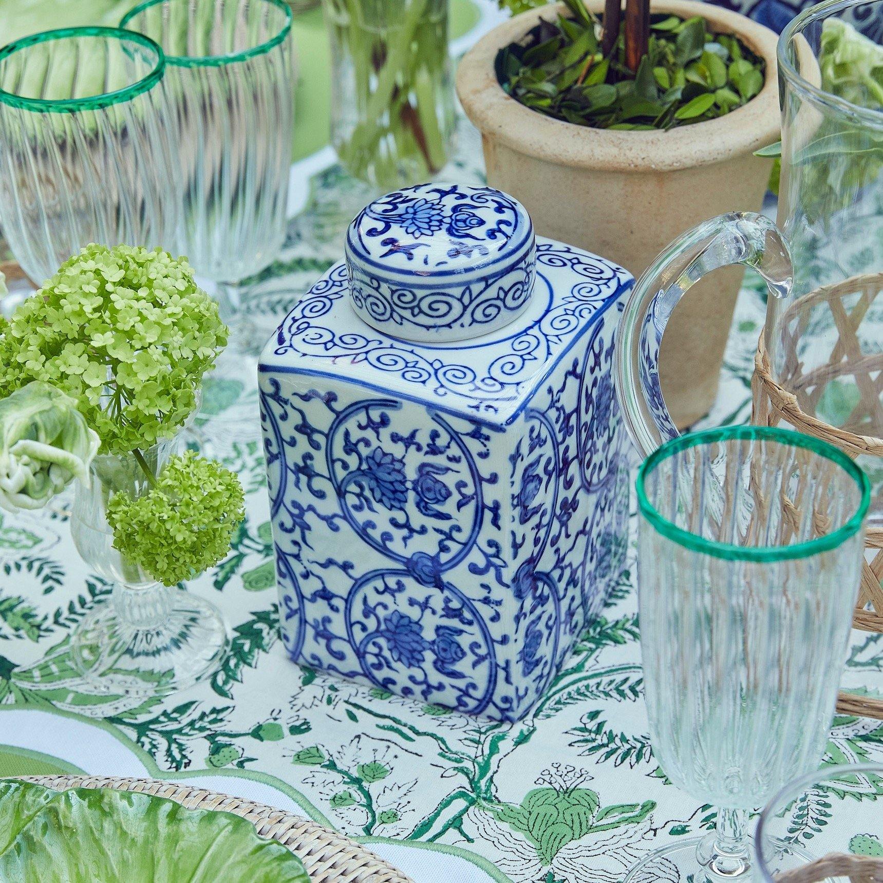 Square Traditional Ginger Jar - Mrs. Alice