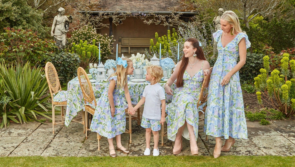 House of Hill バレリーナロンパース　サイズ80 Dottie Nap Dress Hydrangea Crepe by Hill House Home - Pickle