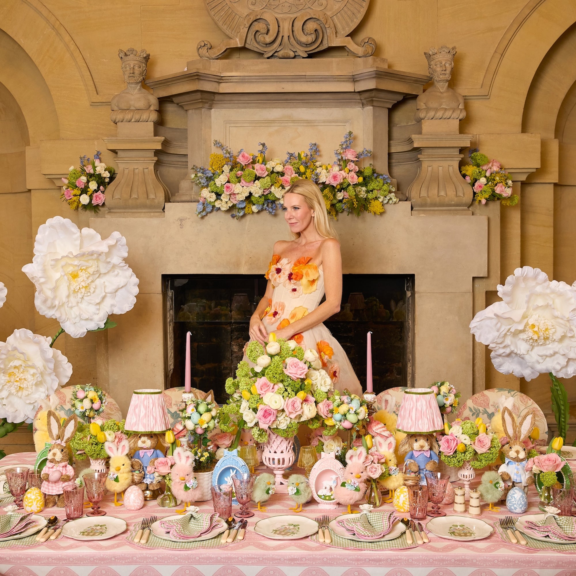 Eloise Green & Pink Gingham Placemats & Napkins (Set of 4)