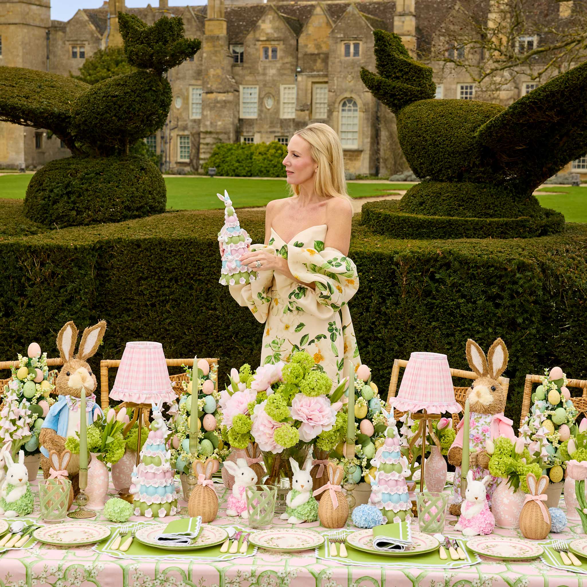 Easter Egg Bunny Tower (Pair)